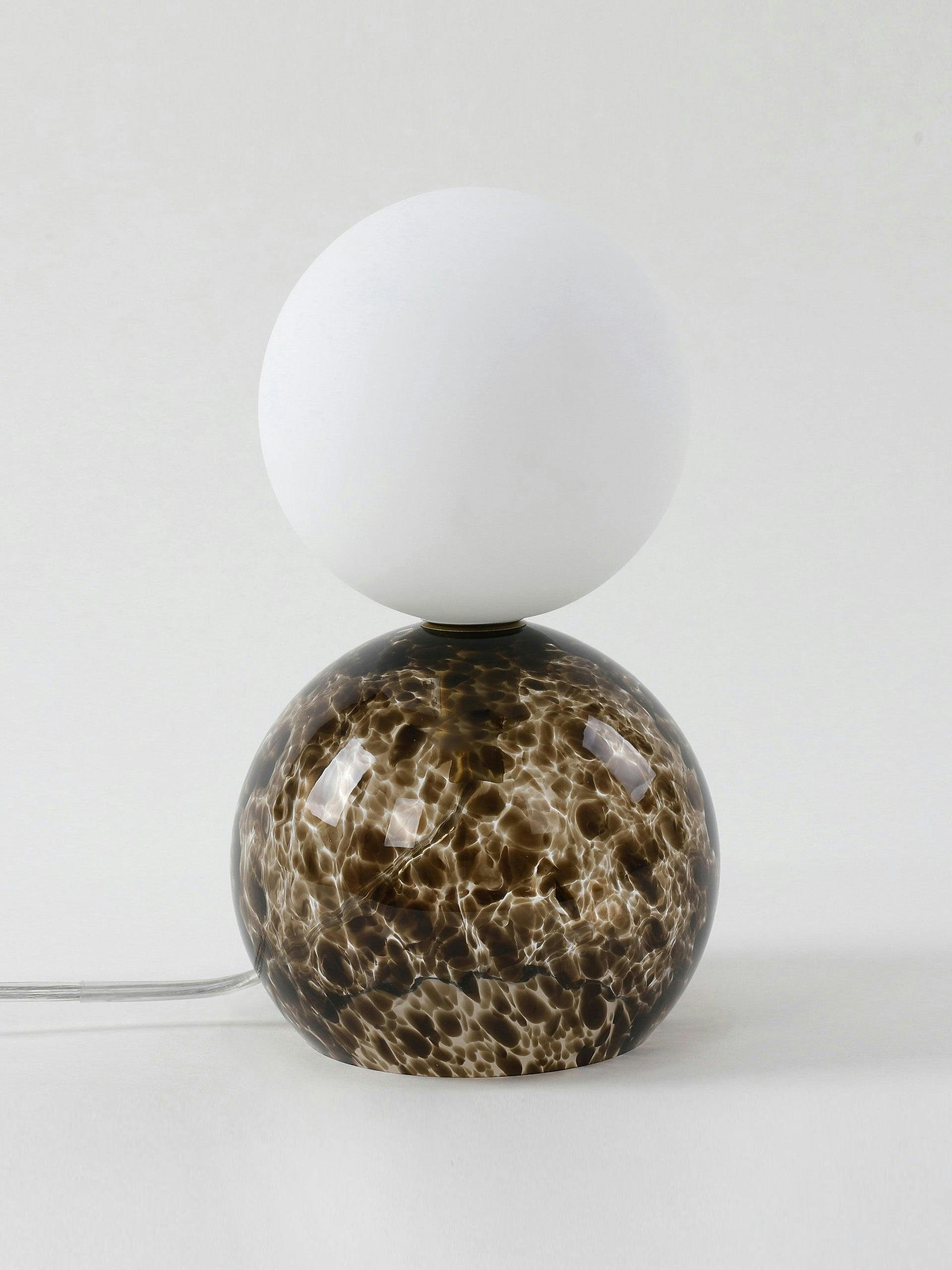 Alabaster and opal table lamp