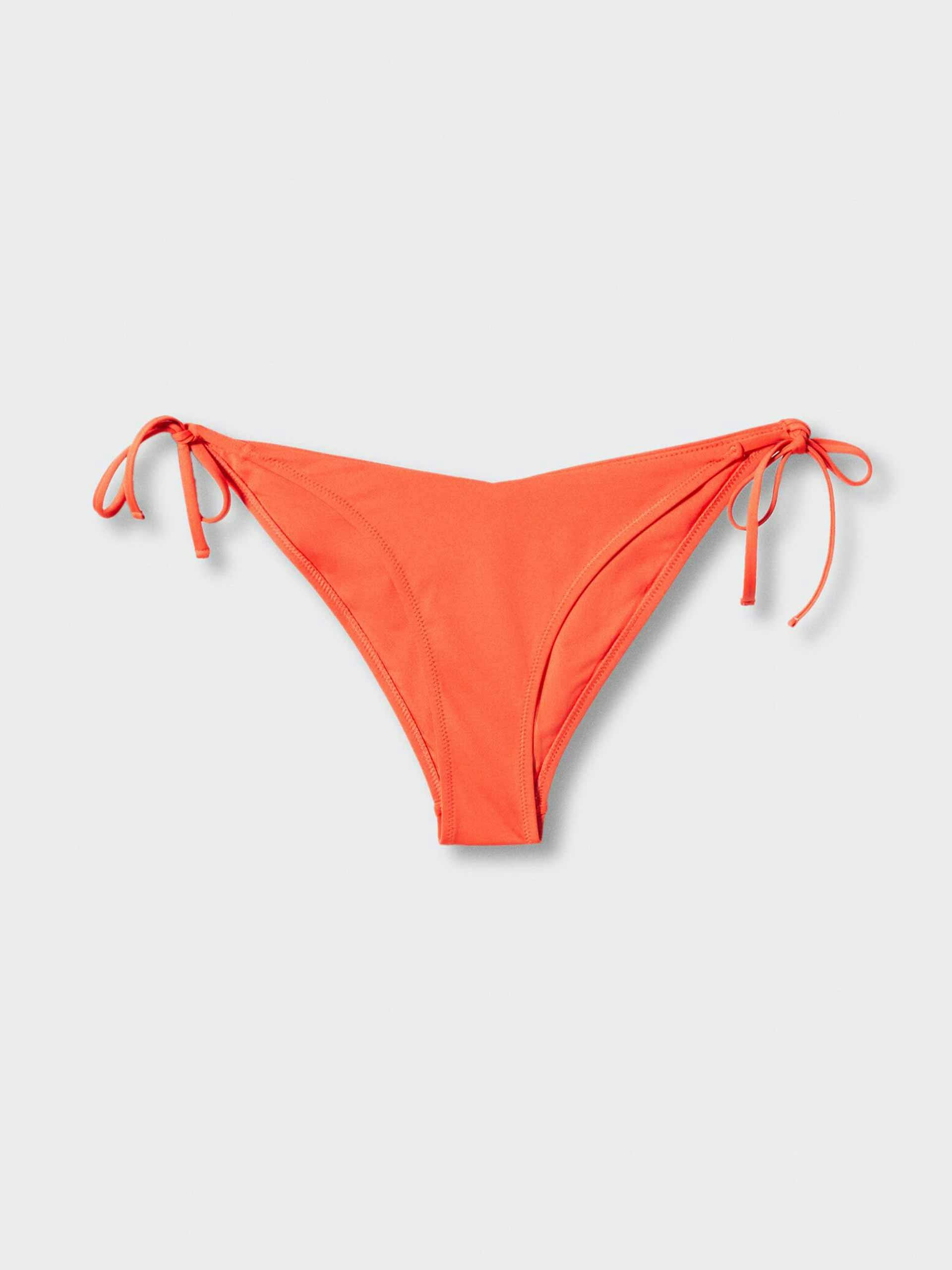 Orange tie bikini bottoms