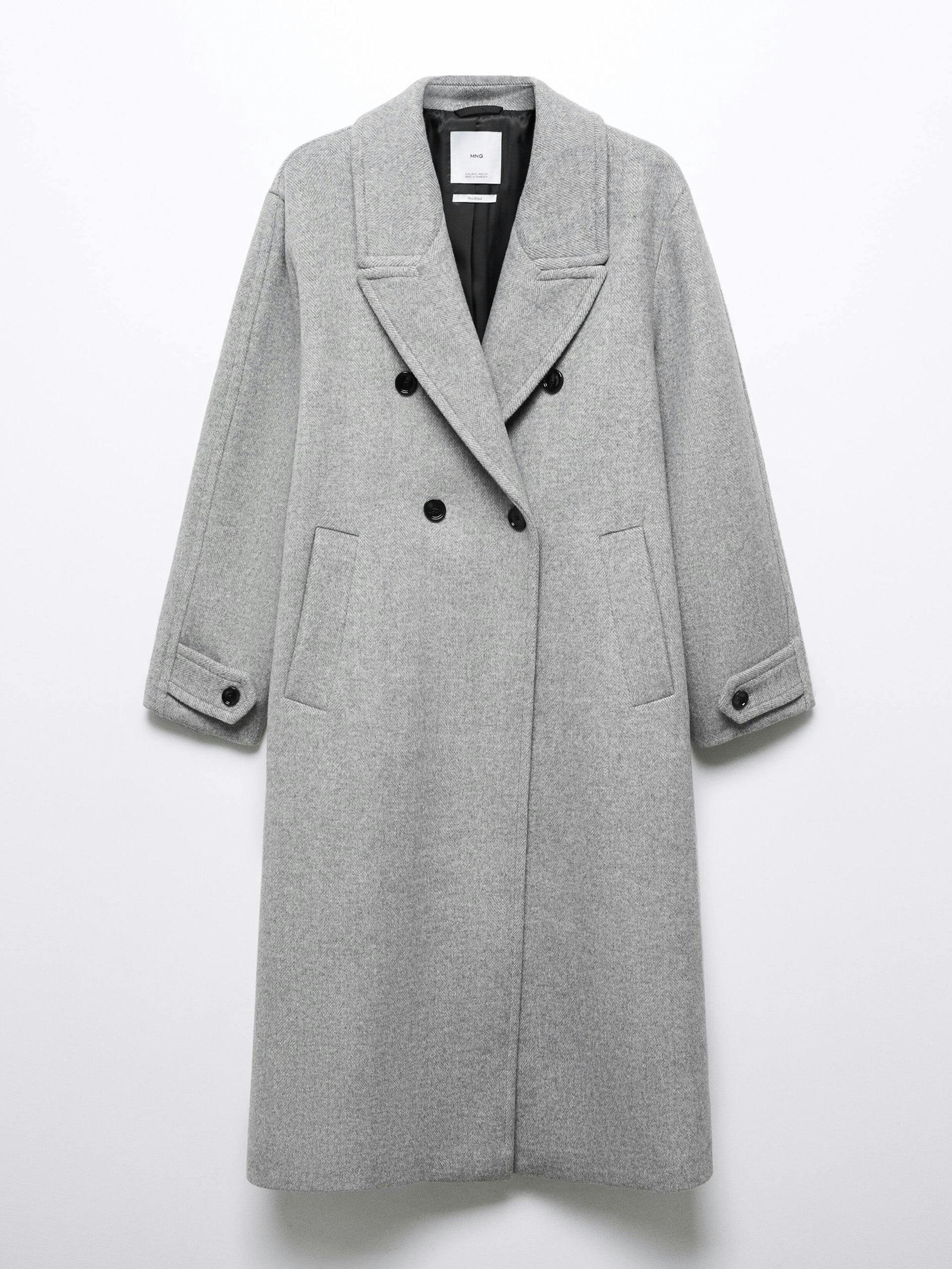 Oversize wool grey coat