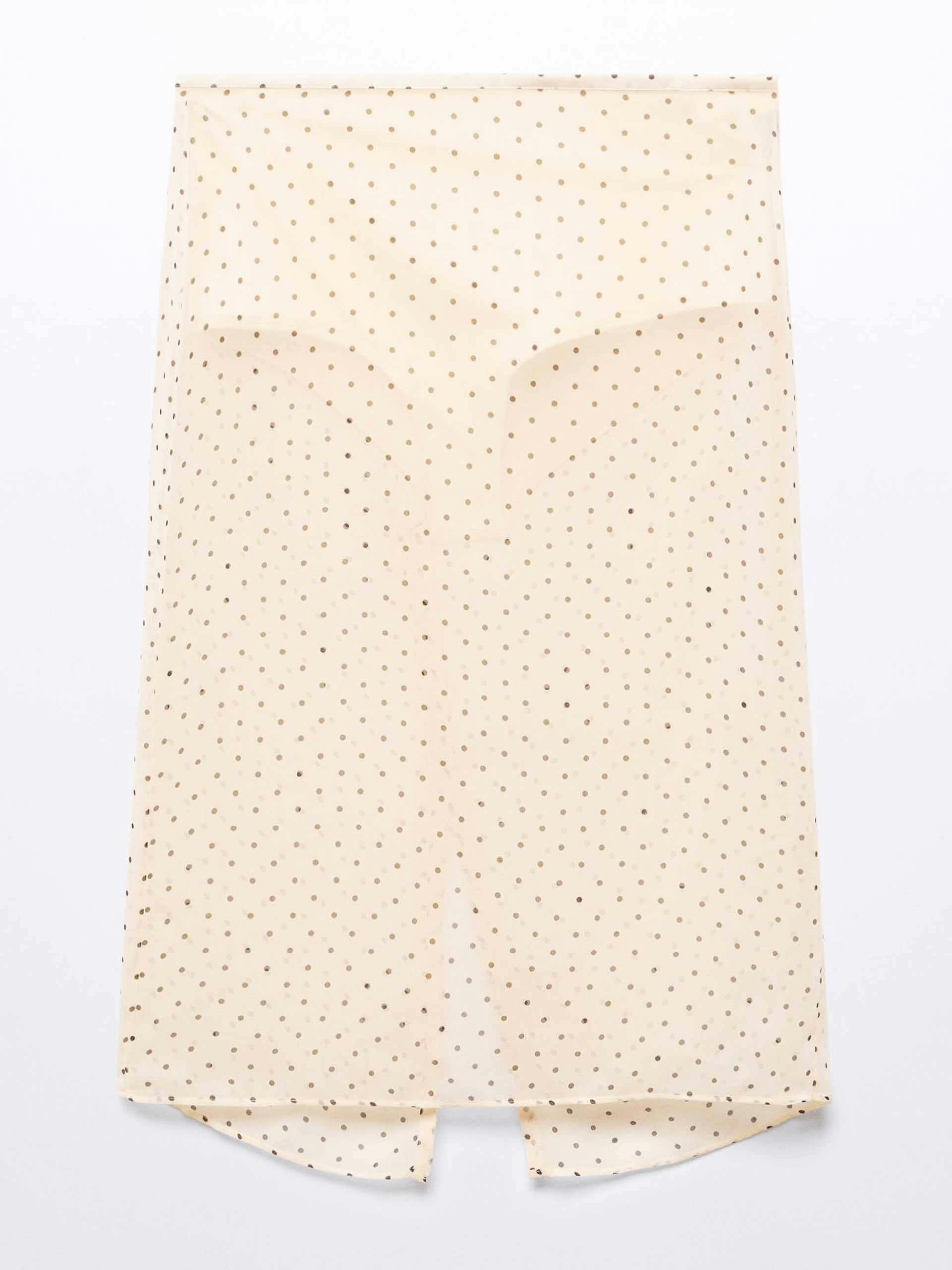 Semi-transparent polka dot skirt