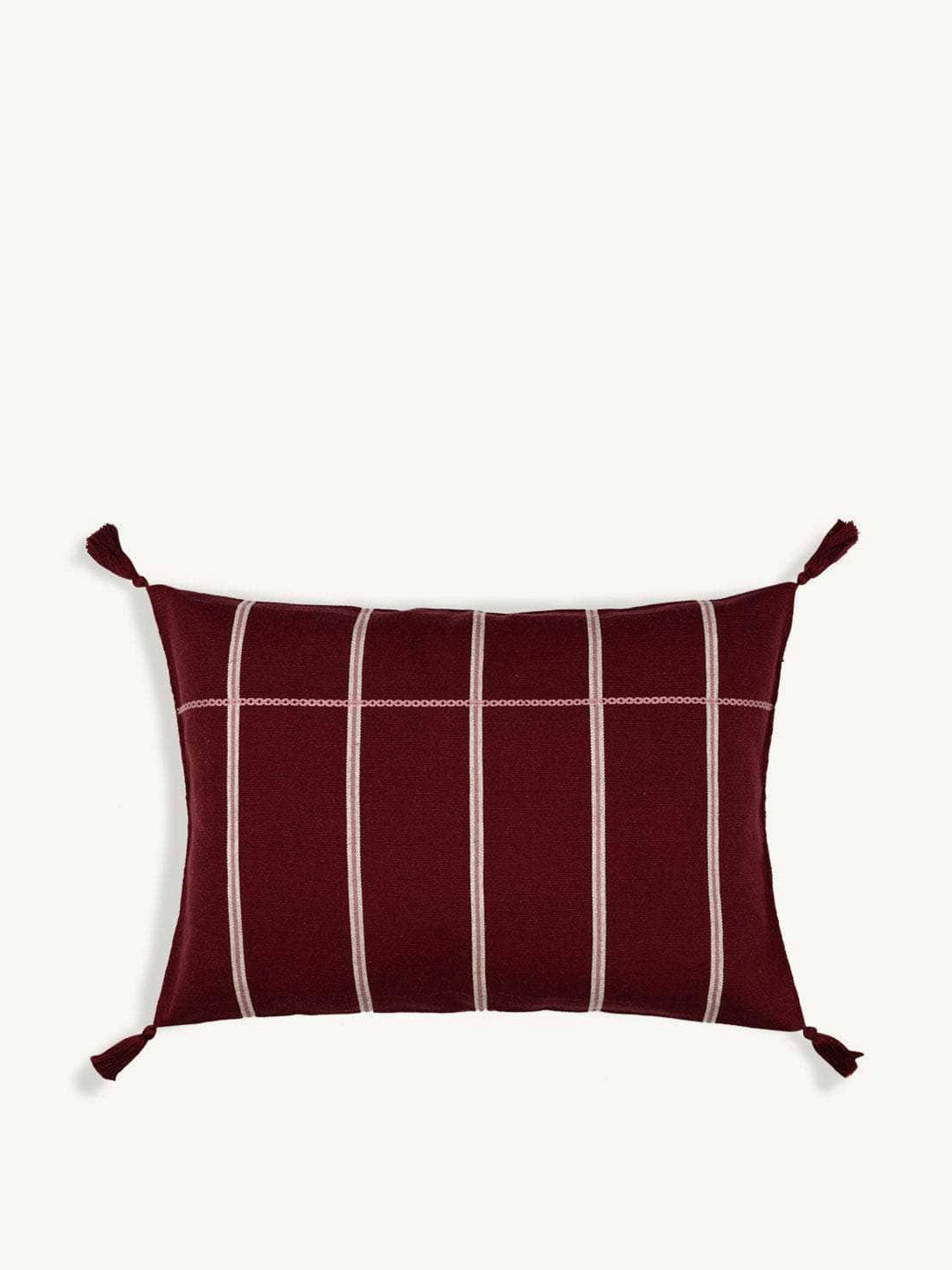 Rayas stripe Zinacantan handwoven cushion cover