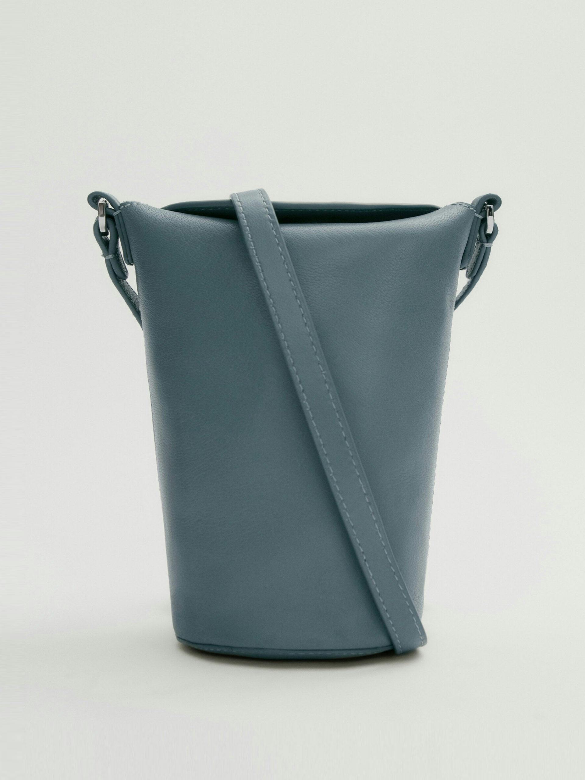 Vertical nappa leather mini crossbody bag