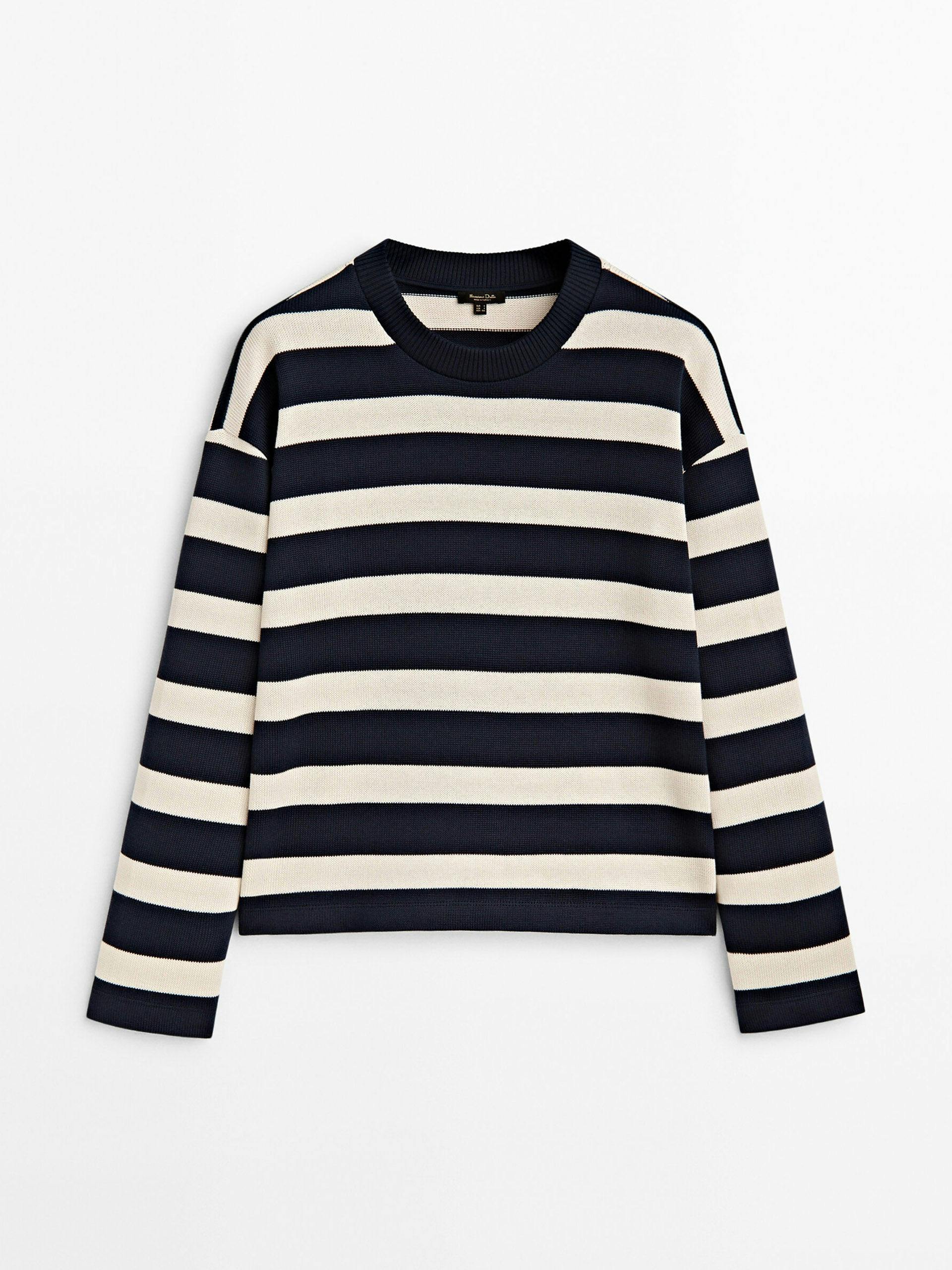 Cotton striped sweatshirt