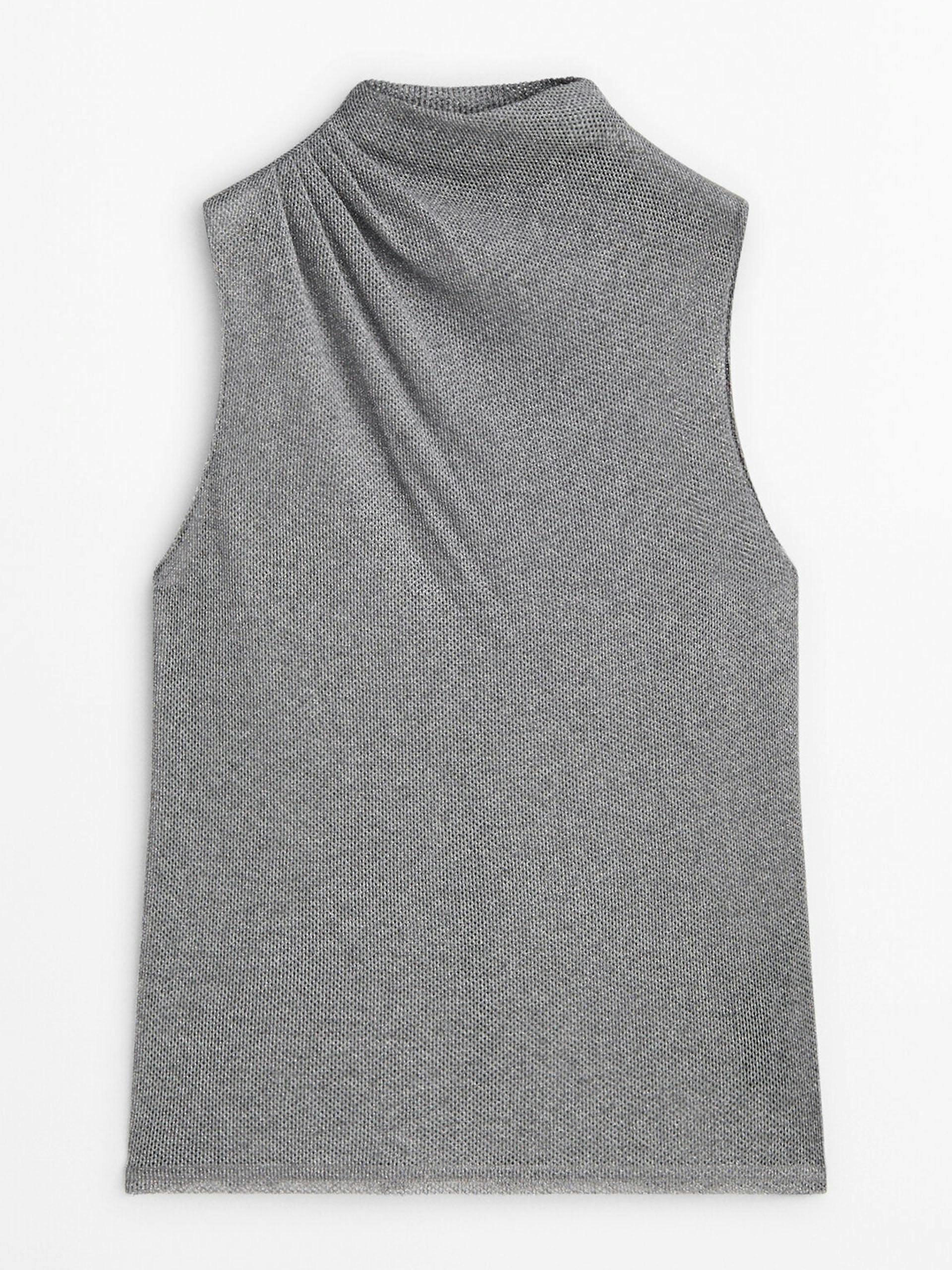 Shimmer top with draped detail
