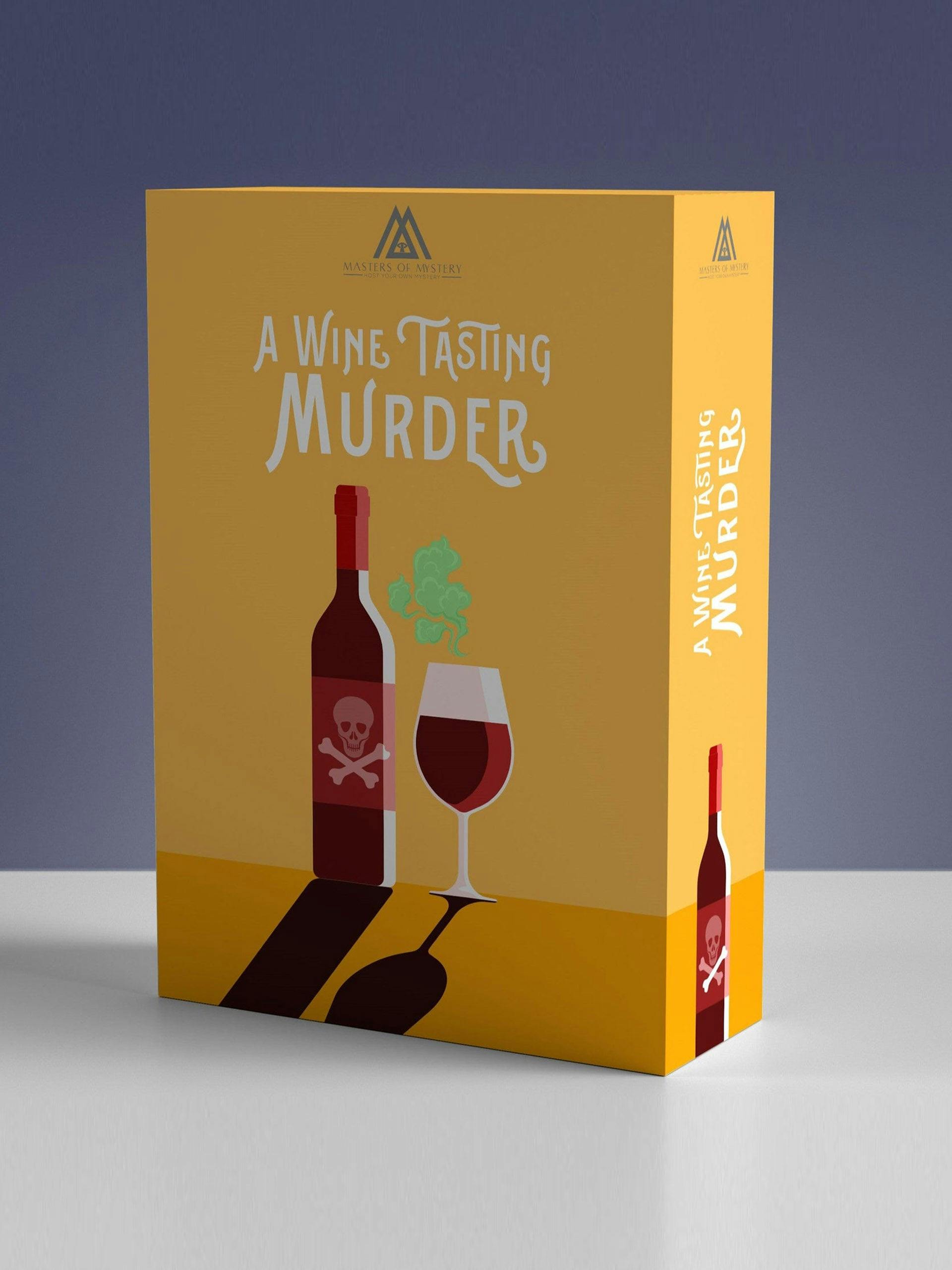 A wine tasting themed murder mystery game kit
