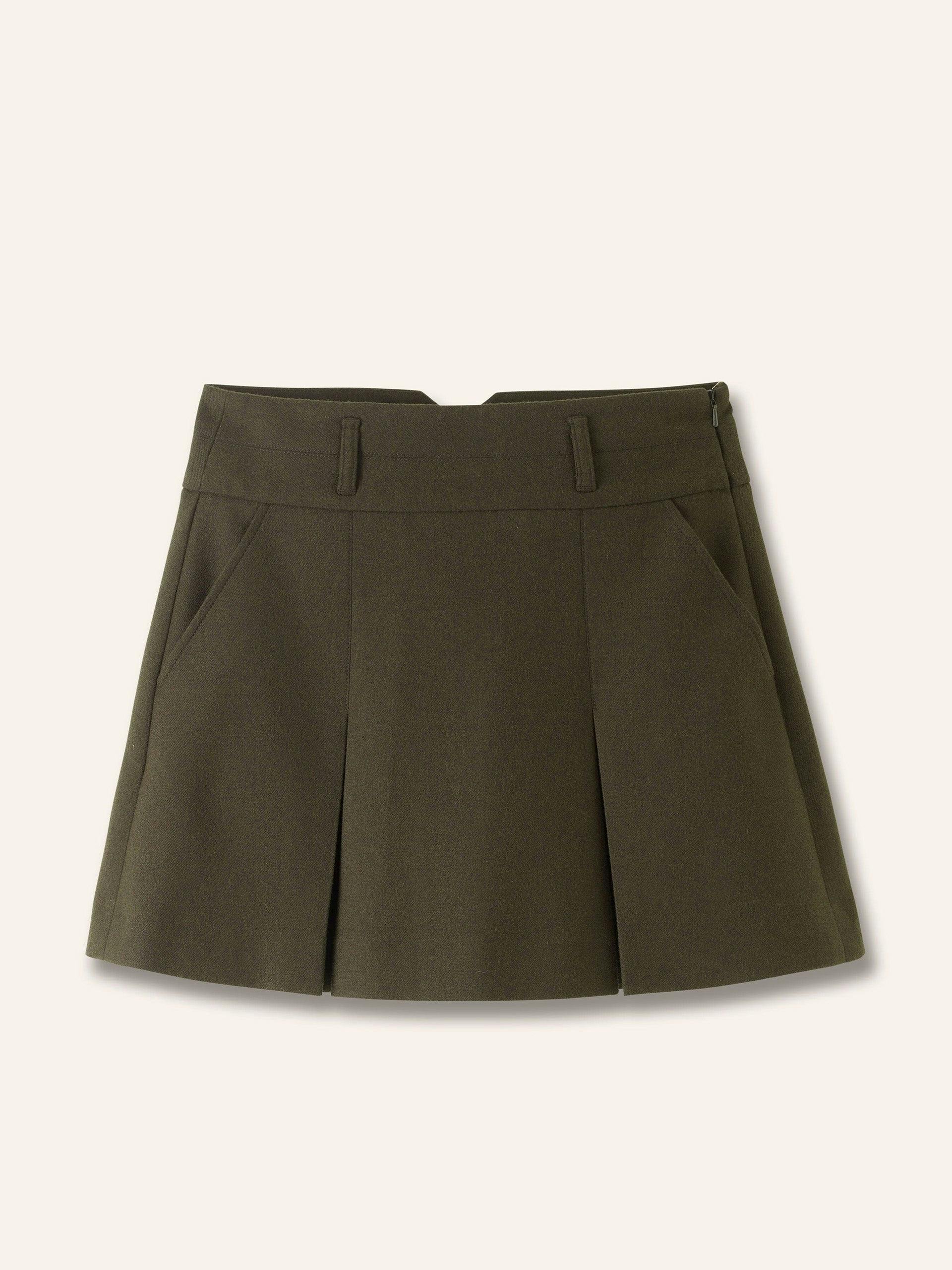 Italian wool-blend mini skirt
