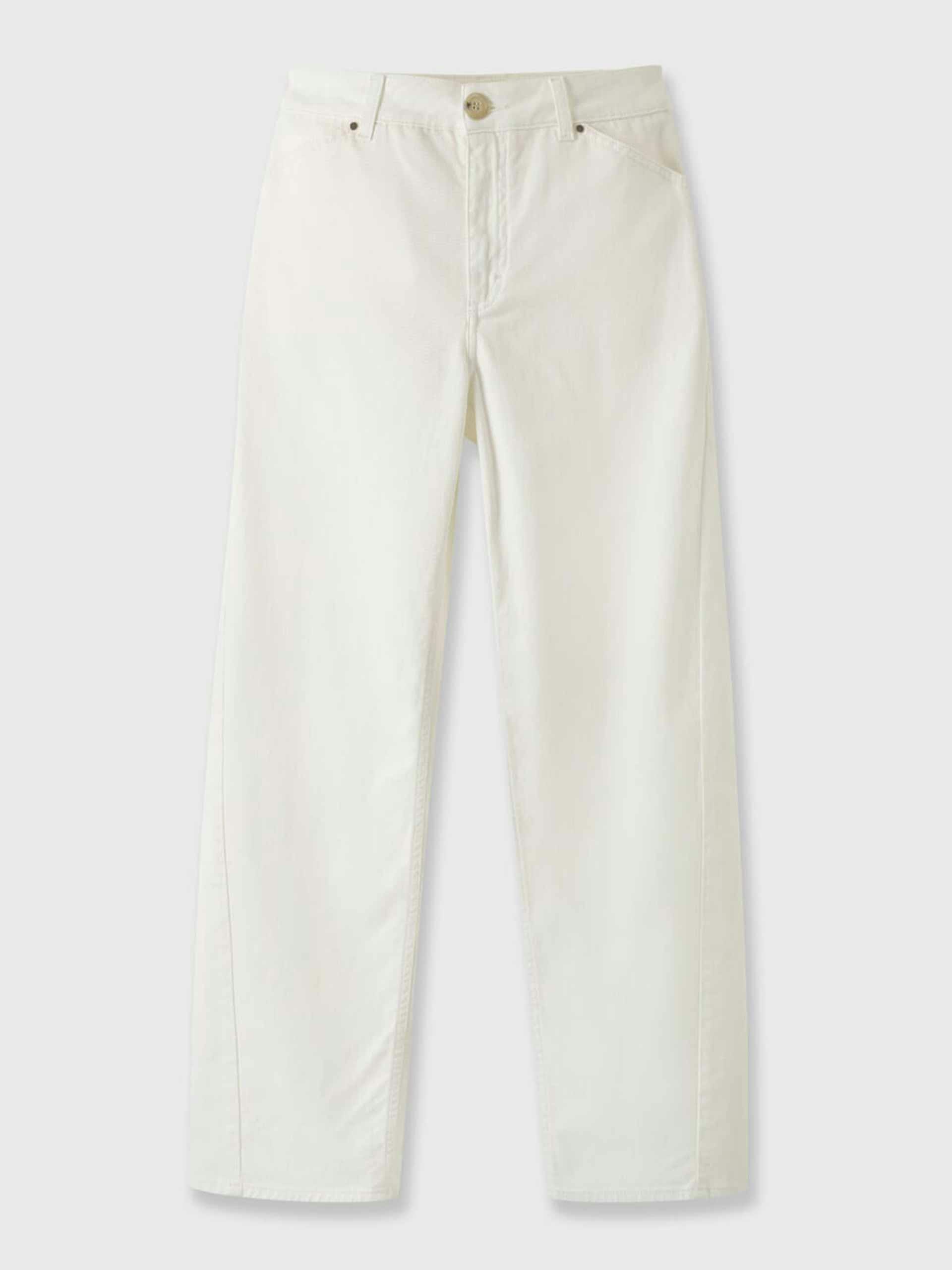 White twisted seam jeans