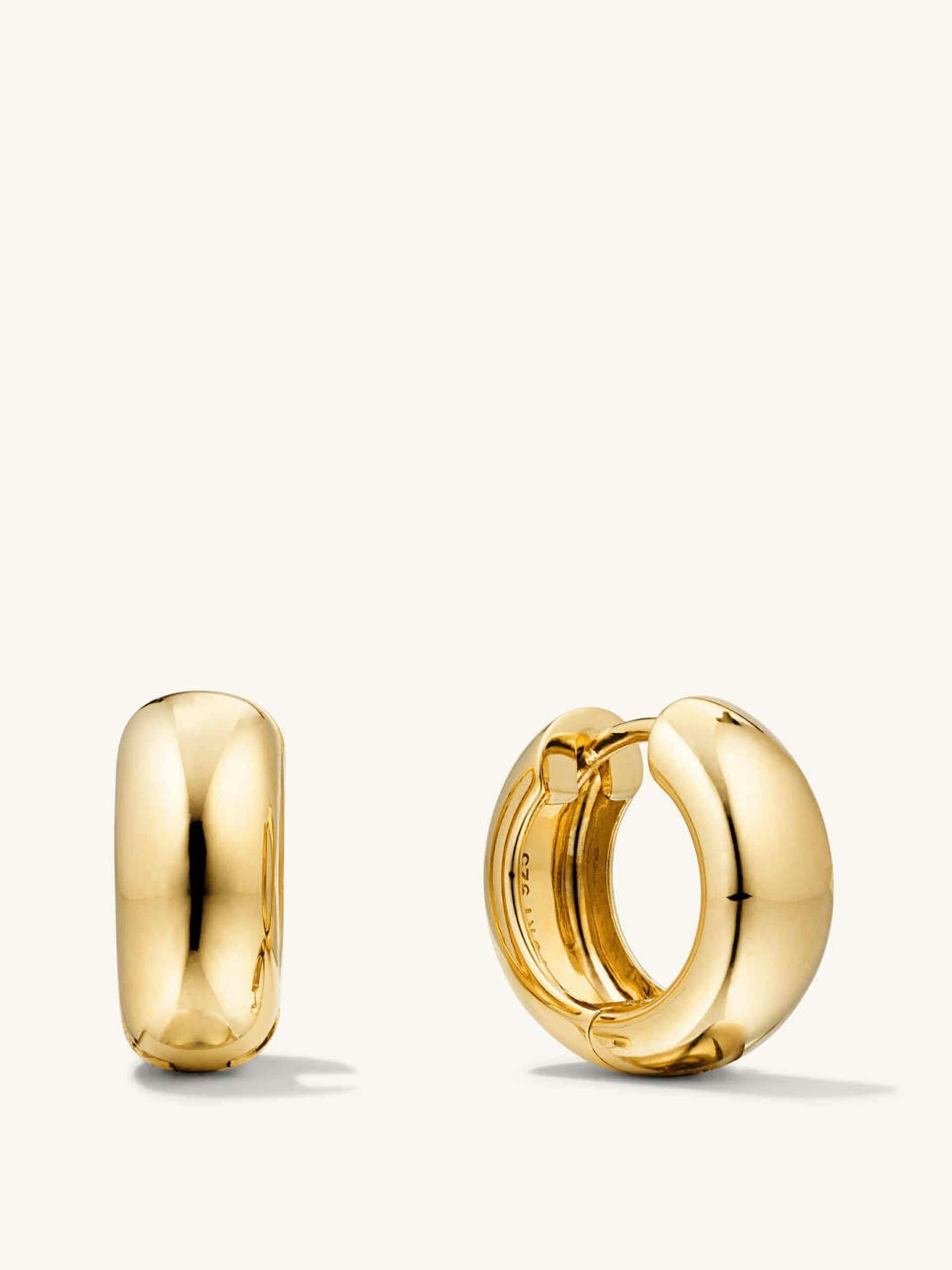 Chunky 18kt gold-vermeil hoop earrings