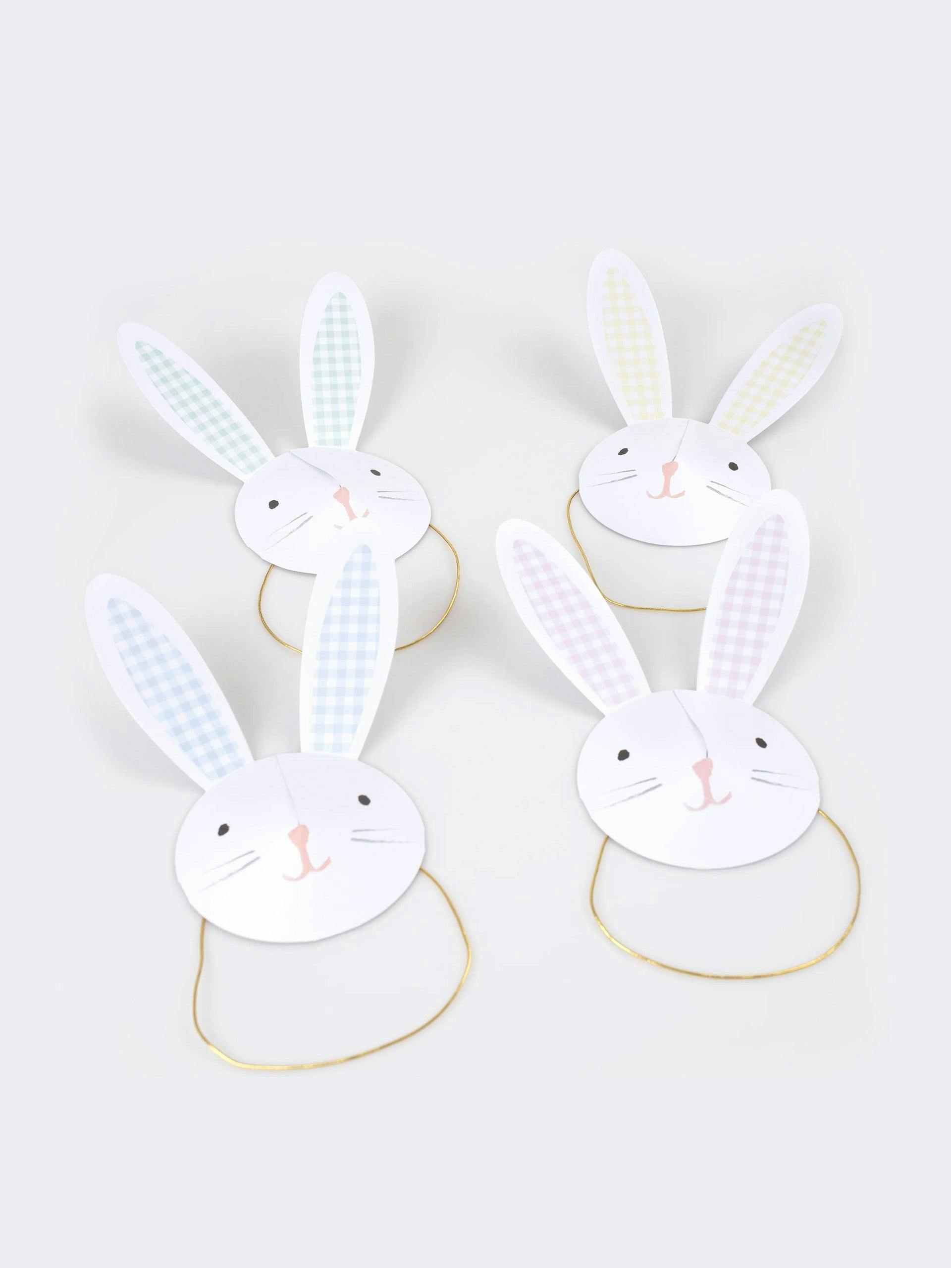 Bunny party hats (set of 6)