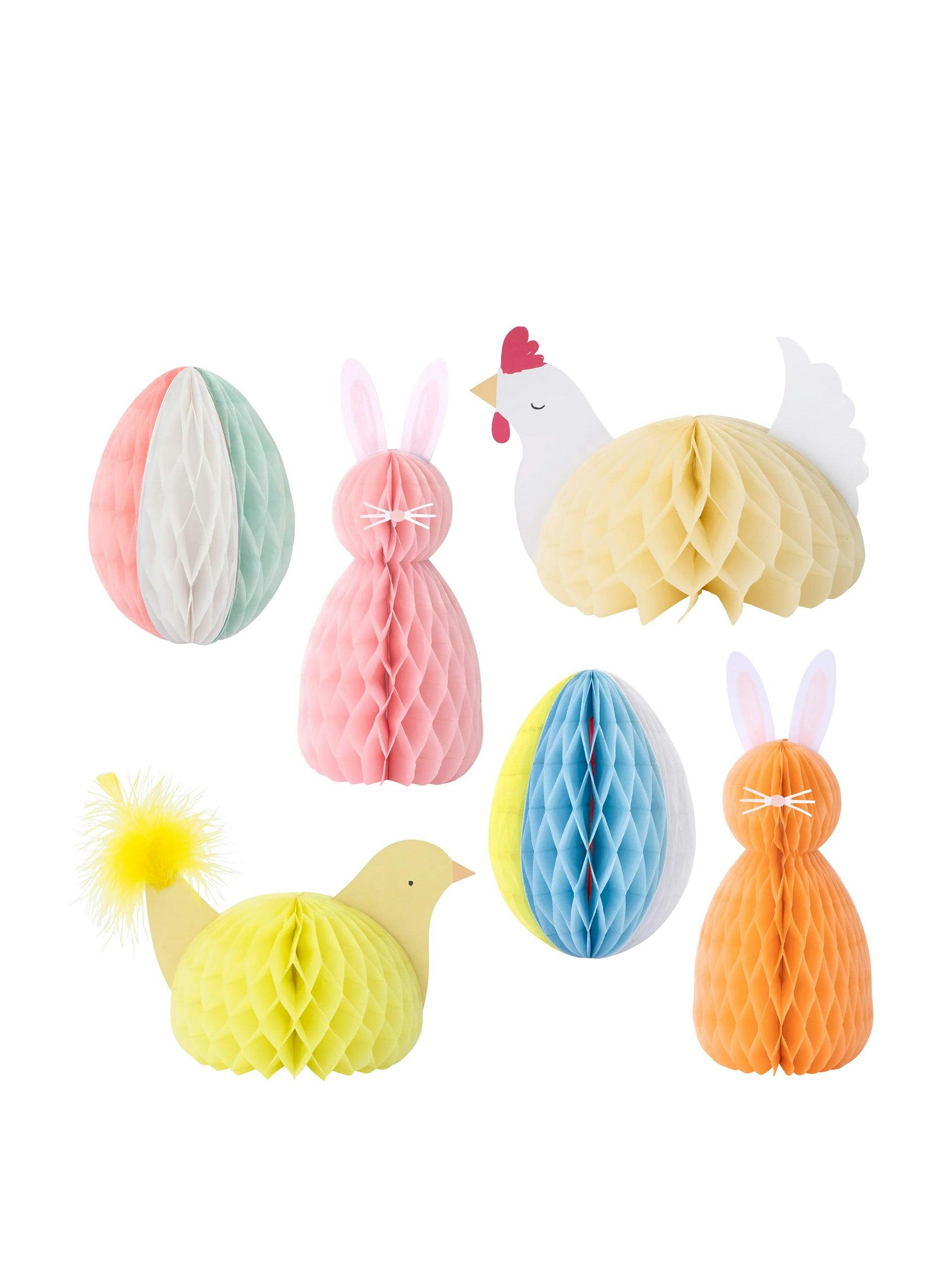 Easter honeycomb decorations (set of 6)