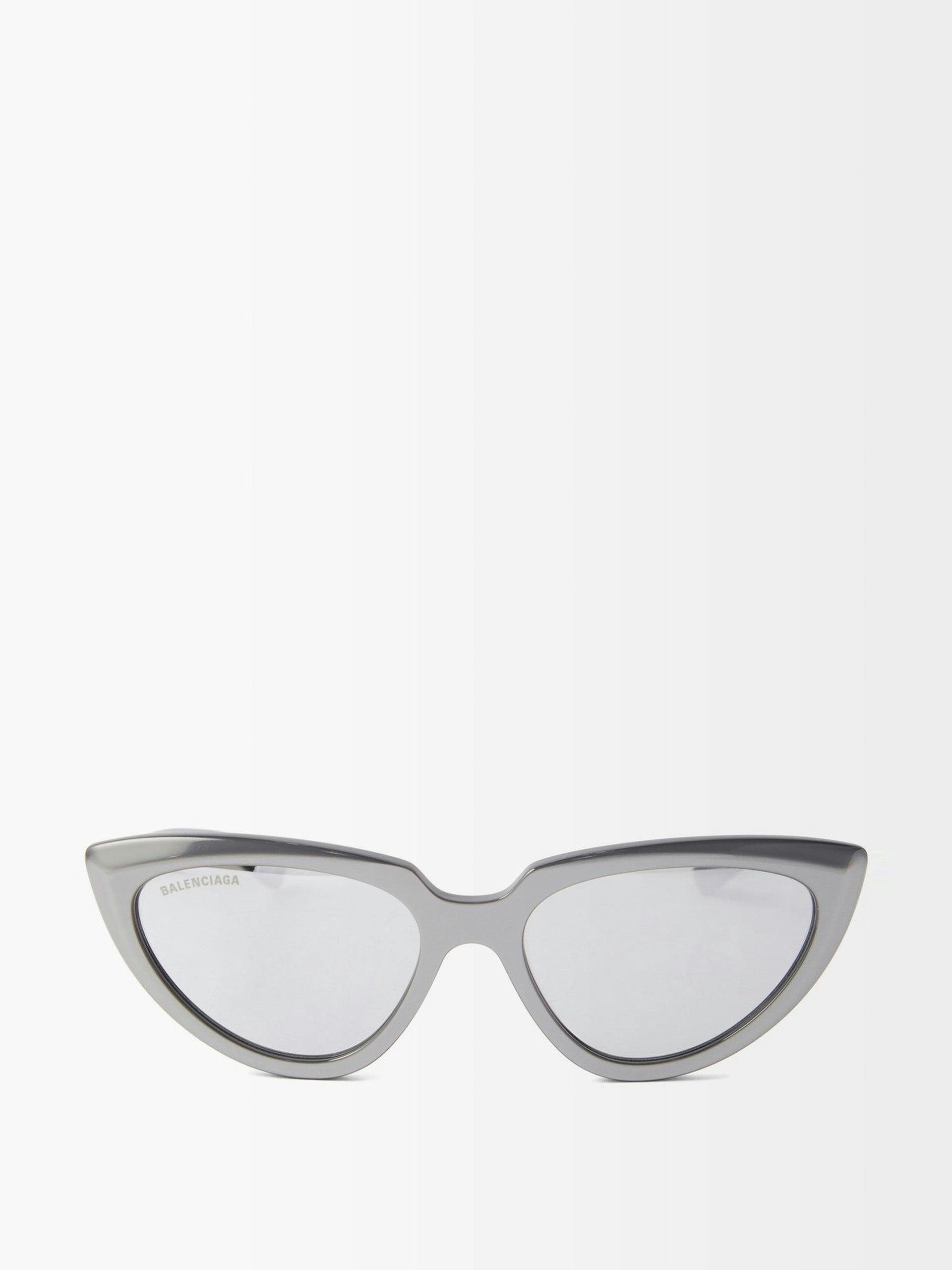 Grey cat-eye acetate sunglasses