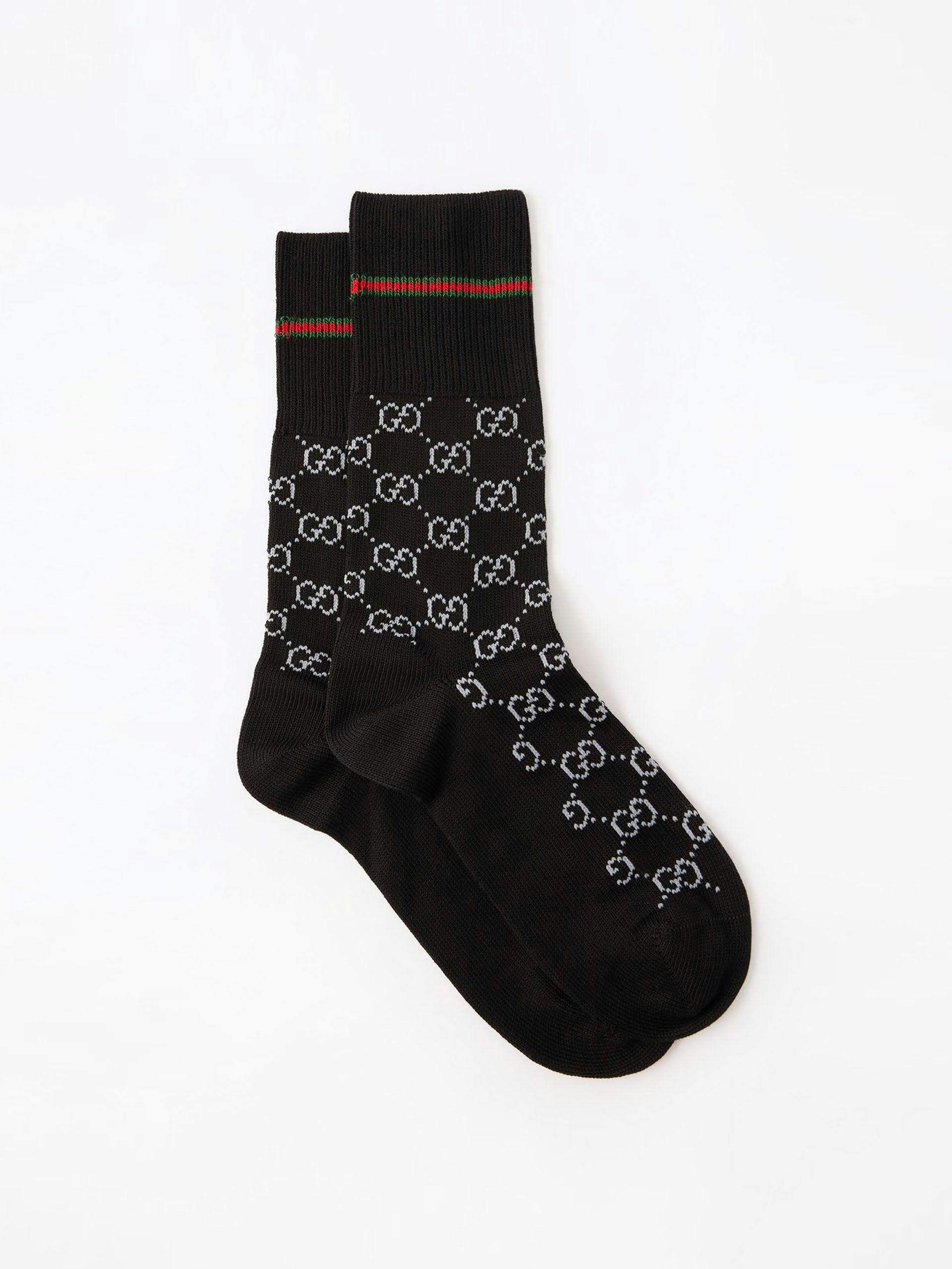 GG-jacquard cotton-blend socks