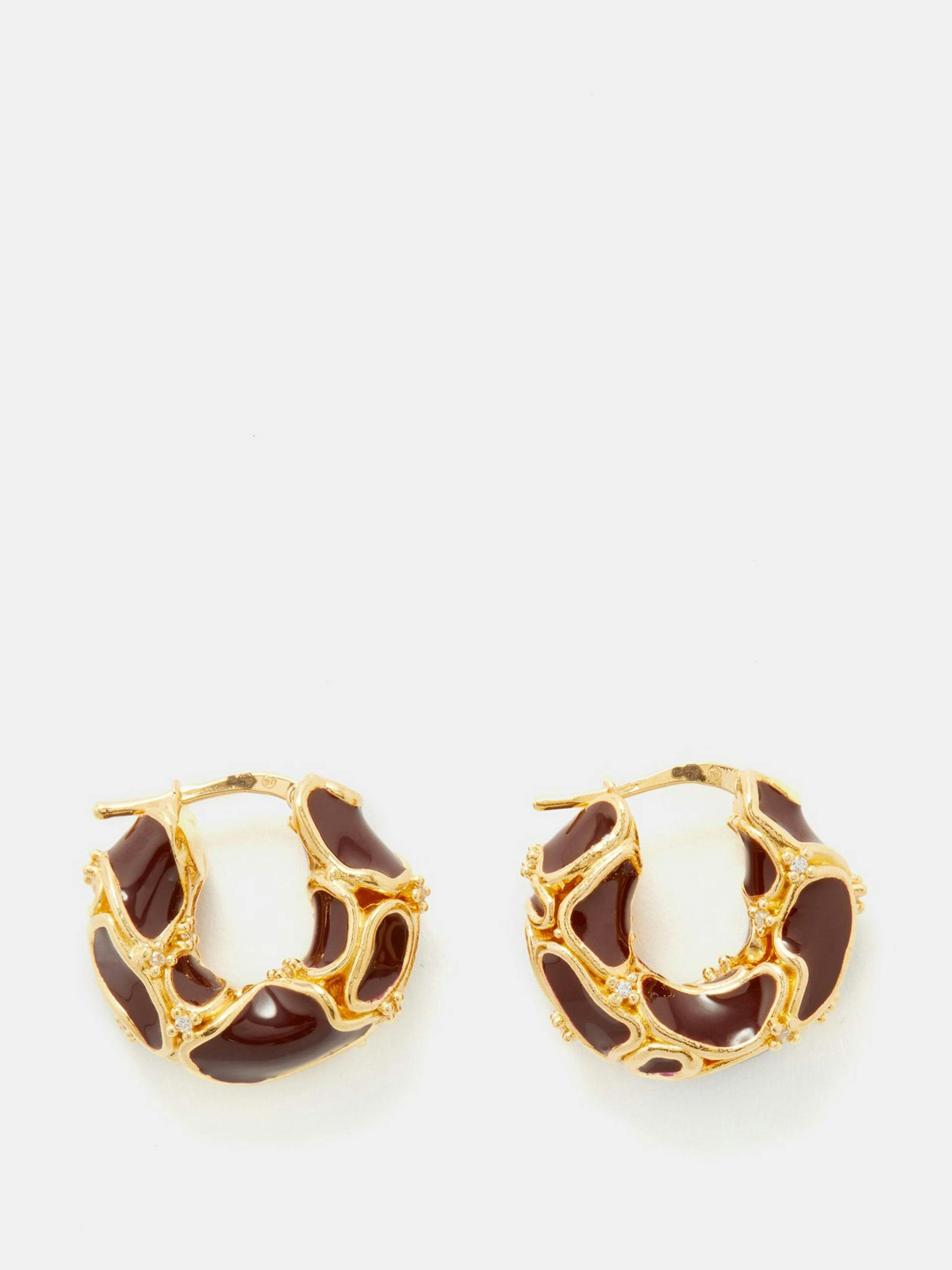 Lava 18kt gold-plated hoop earrings