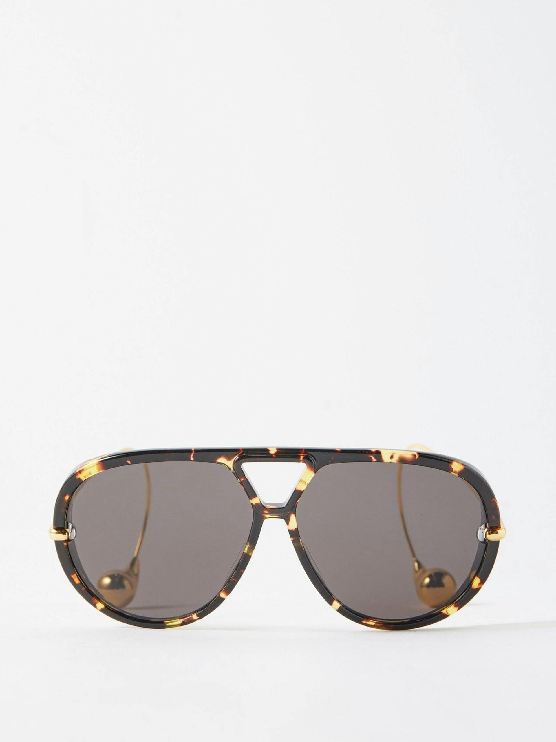Drop aviator tortoiseshell-acetate sunglasses