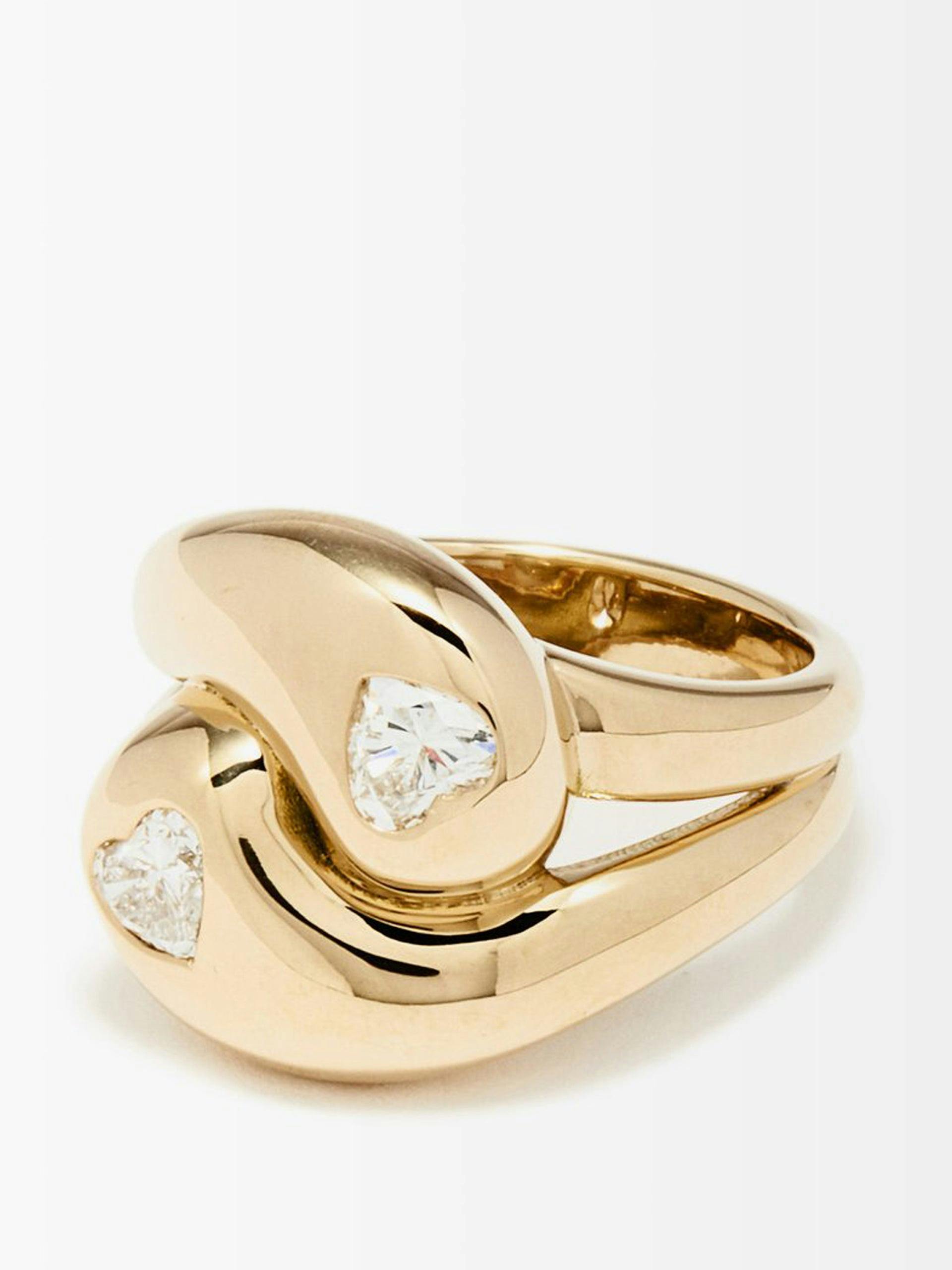 Knot Heart Diamonds diamond and 18kt gold ring