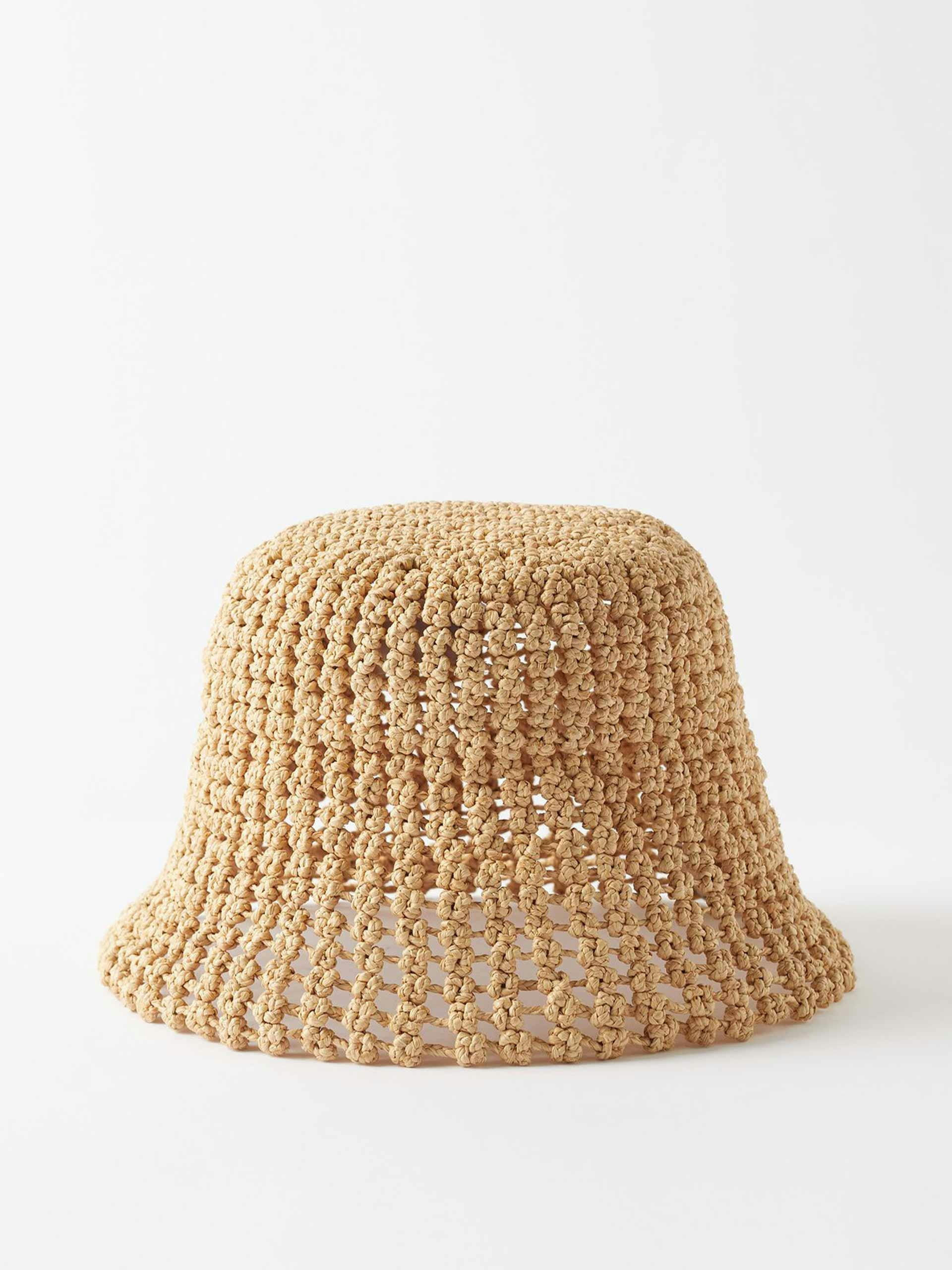Raffia bucket hat