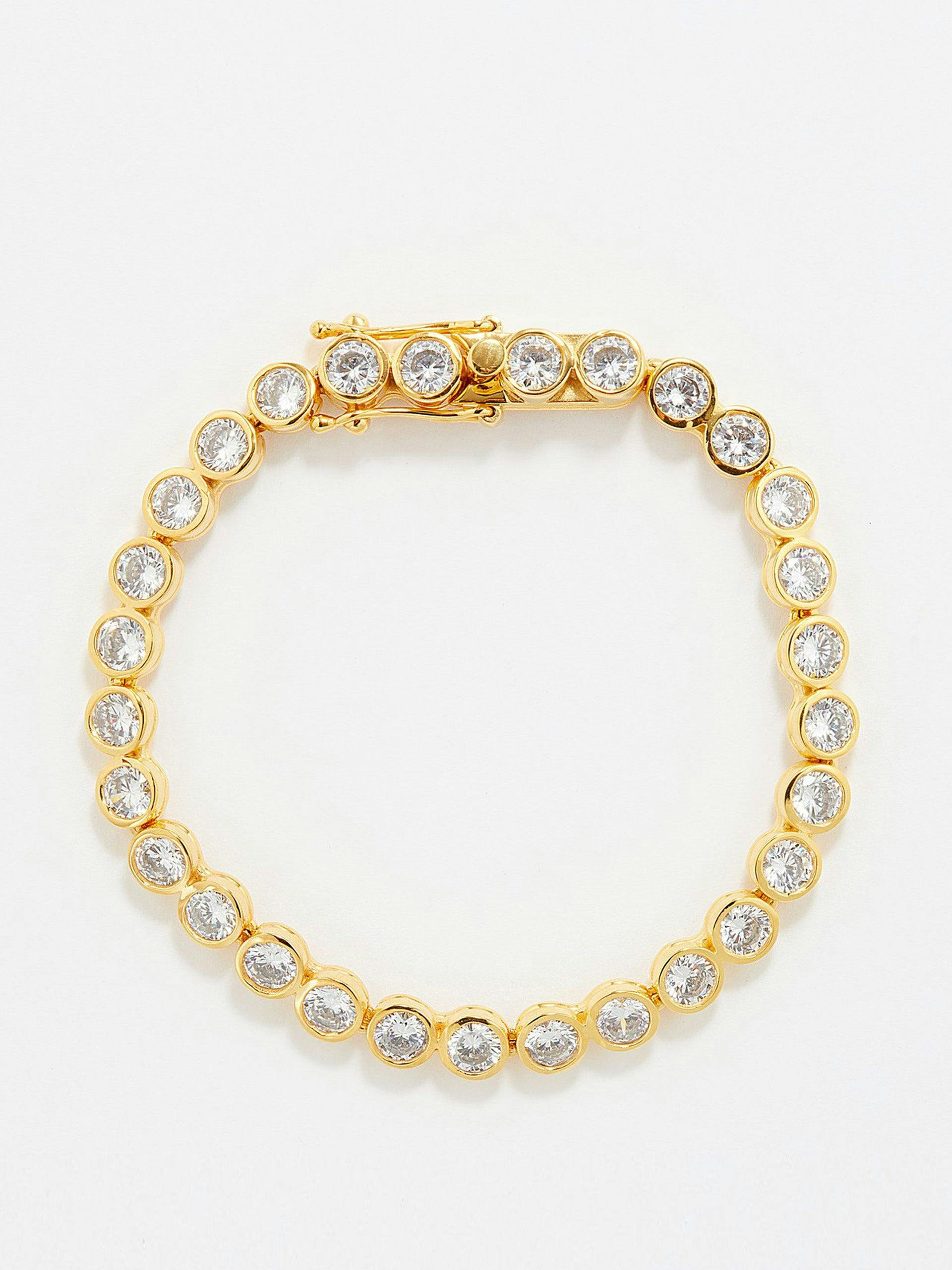 Chris cubic zirconia and 18kt gold-plated bracelet