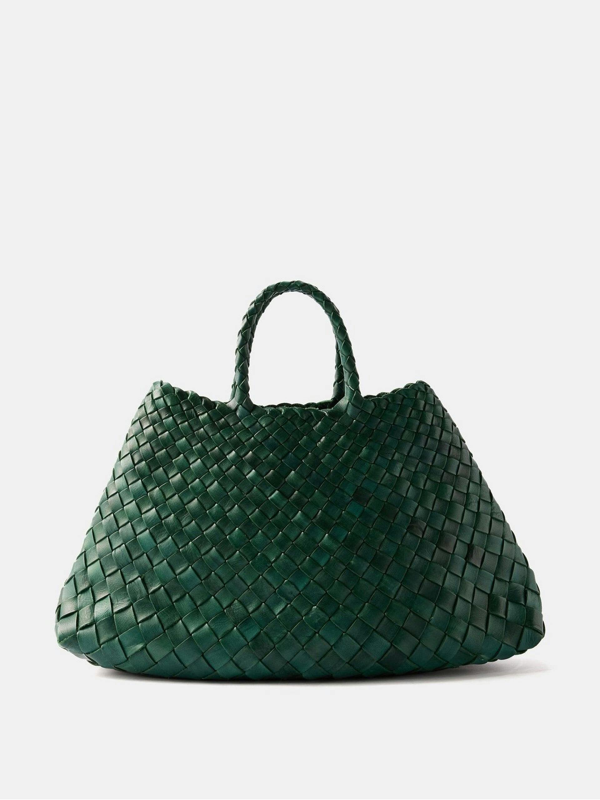 Santa Croce small woven-leather tote bag