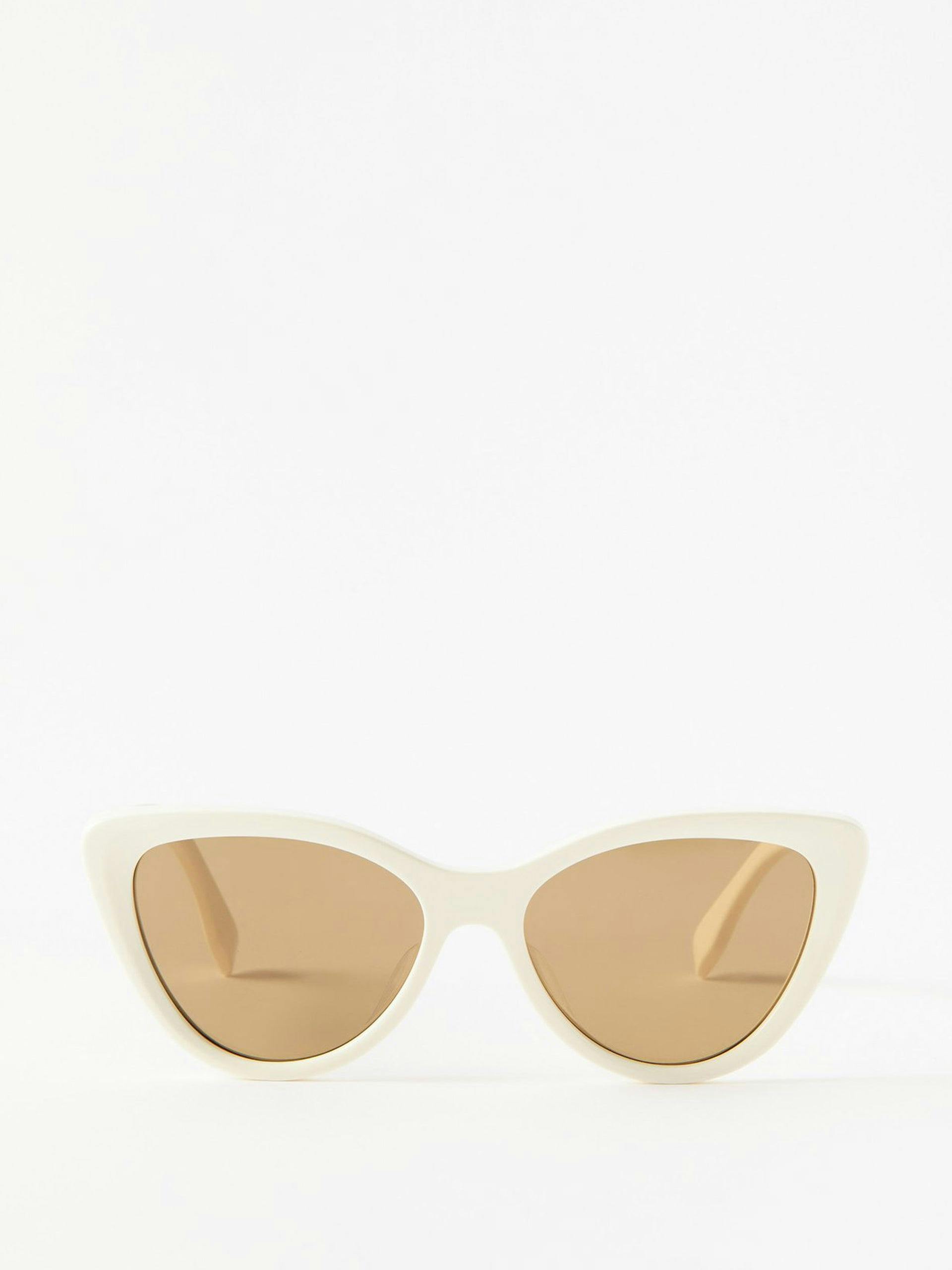 White cat-eye sunglasses