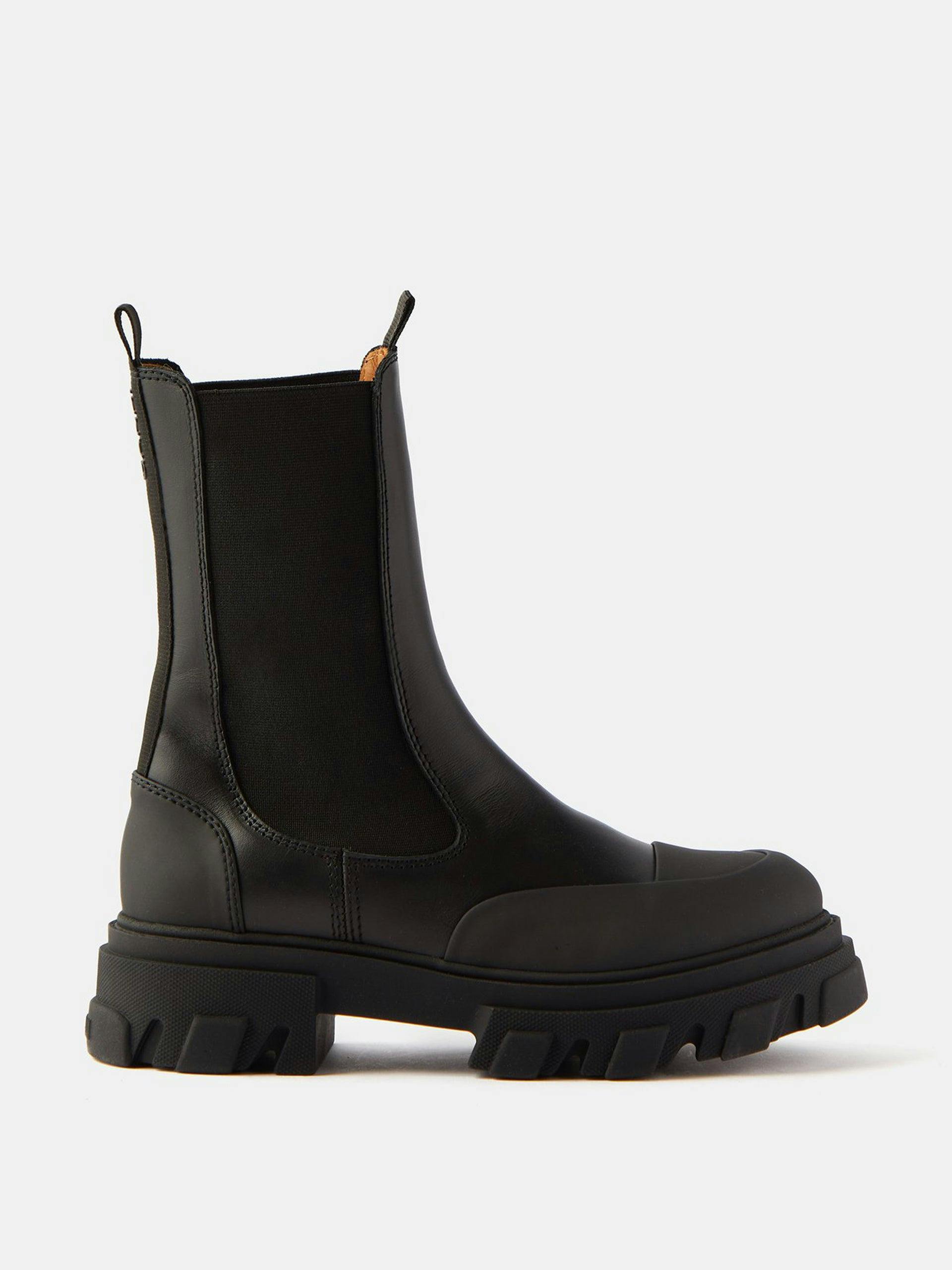Chunky leather Chelsea boots