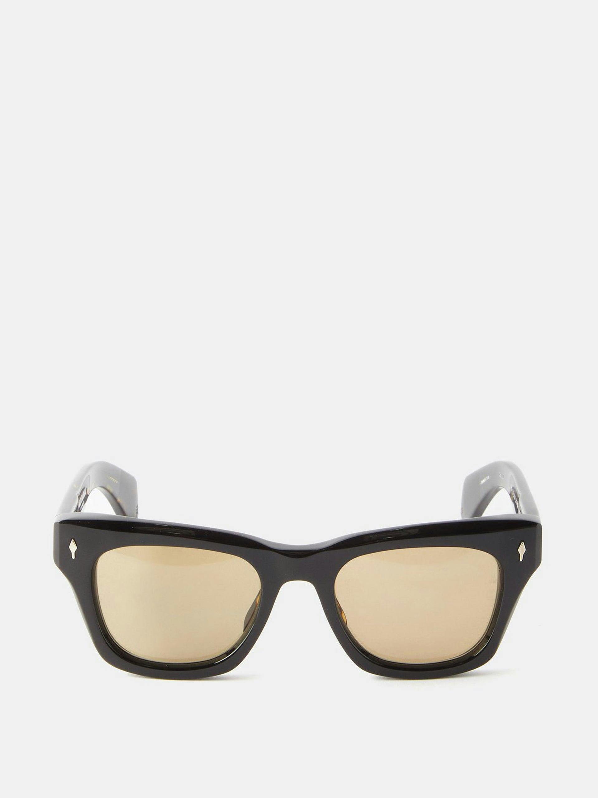 Black square acetate sunglasses