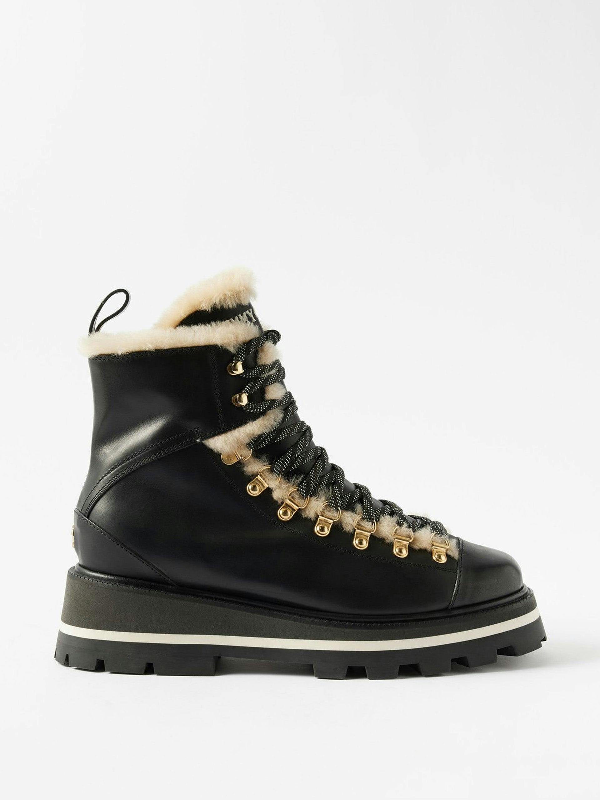 Chike shearling-lined leather boots