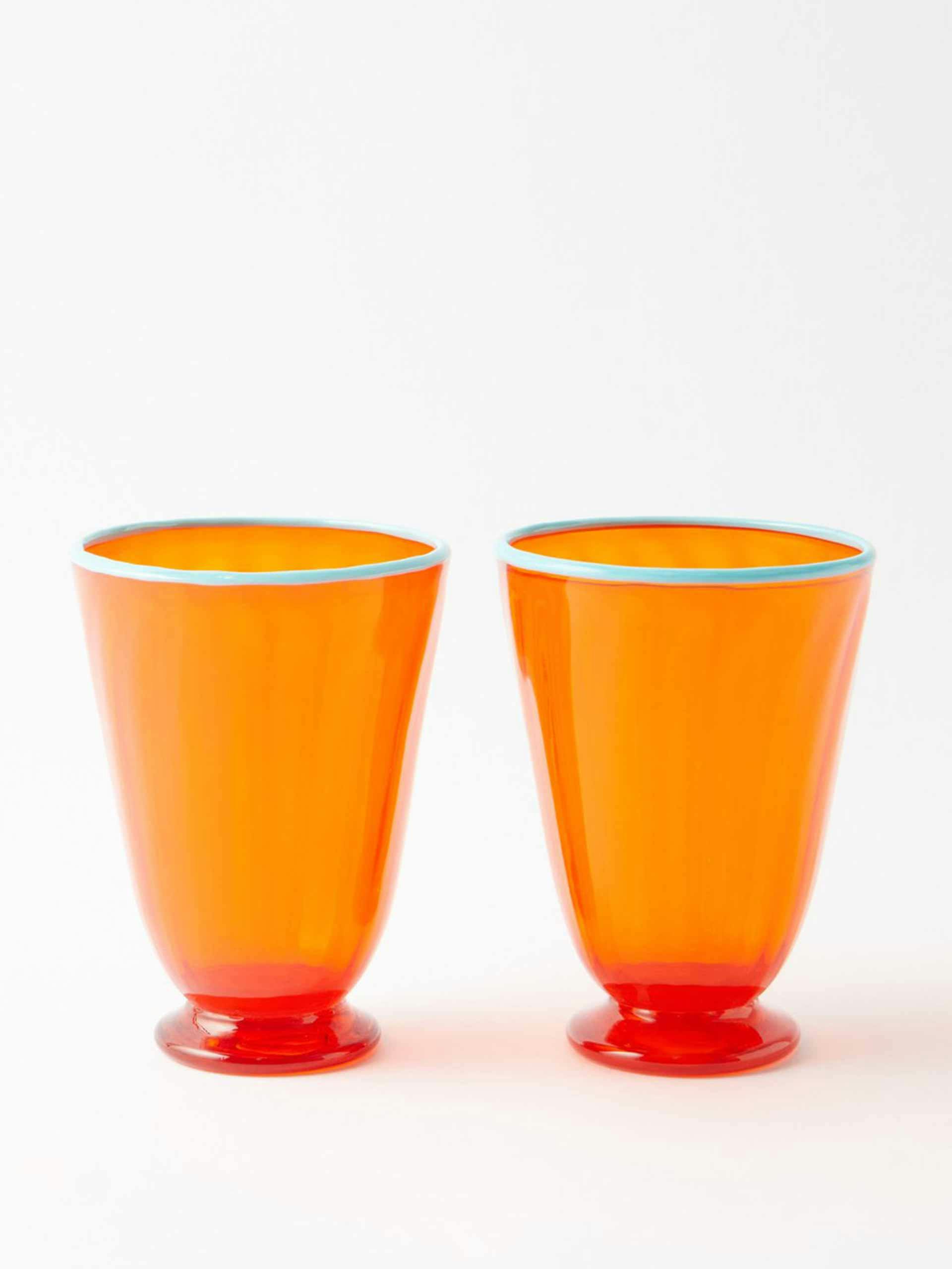 Orange glasses (set of 2)