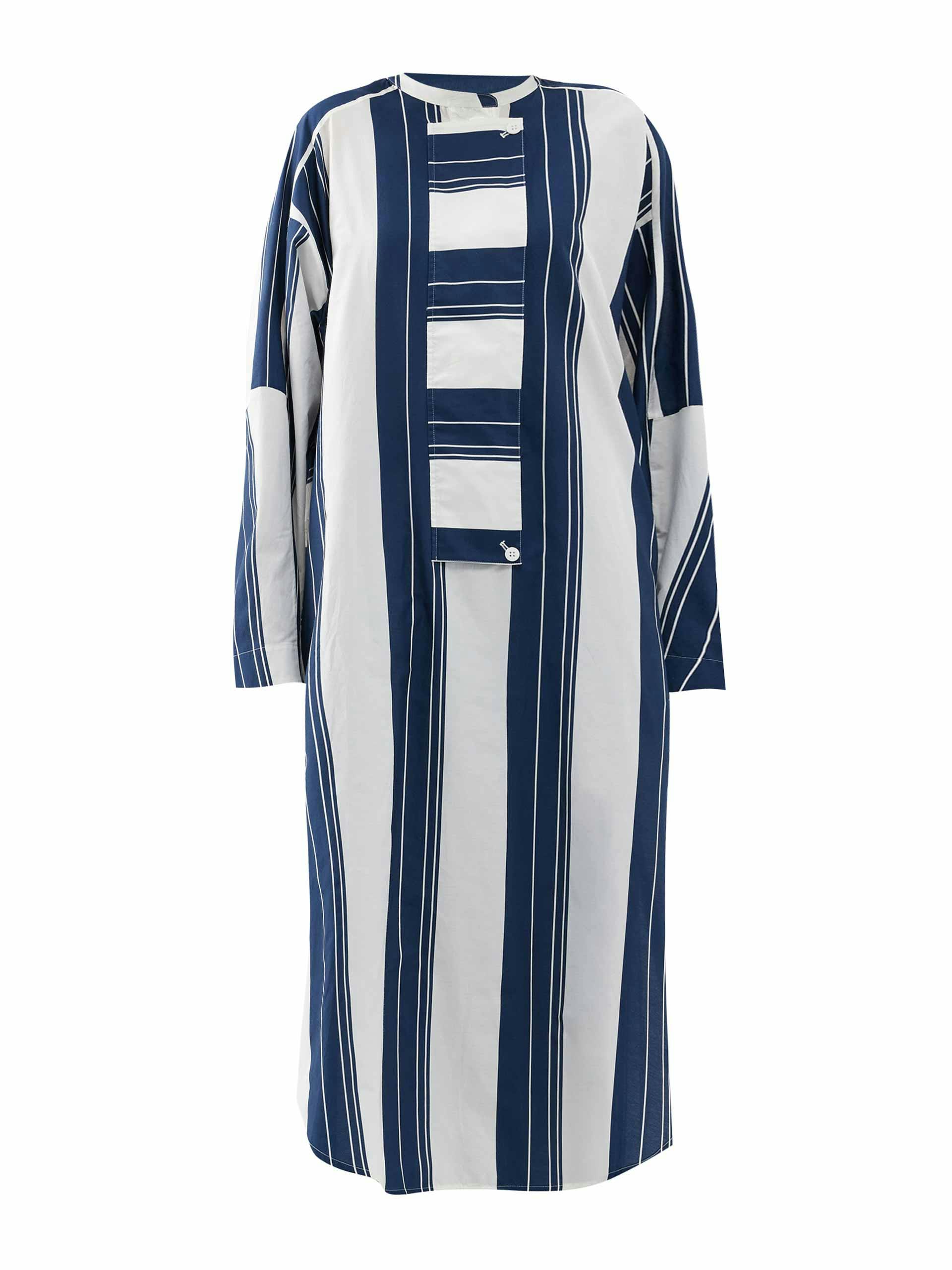 Hampden striped silk-blend tunic dress