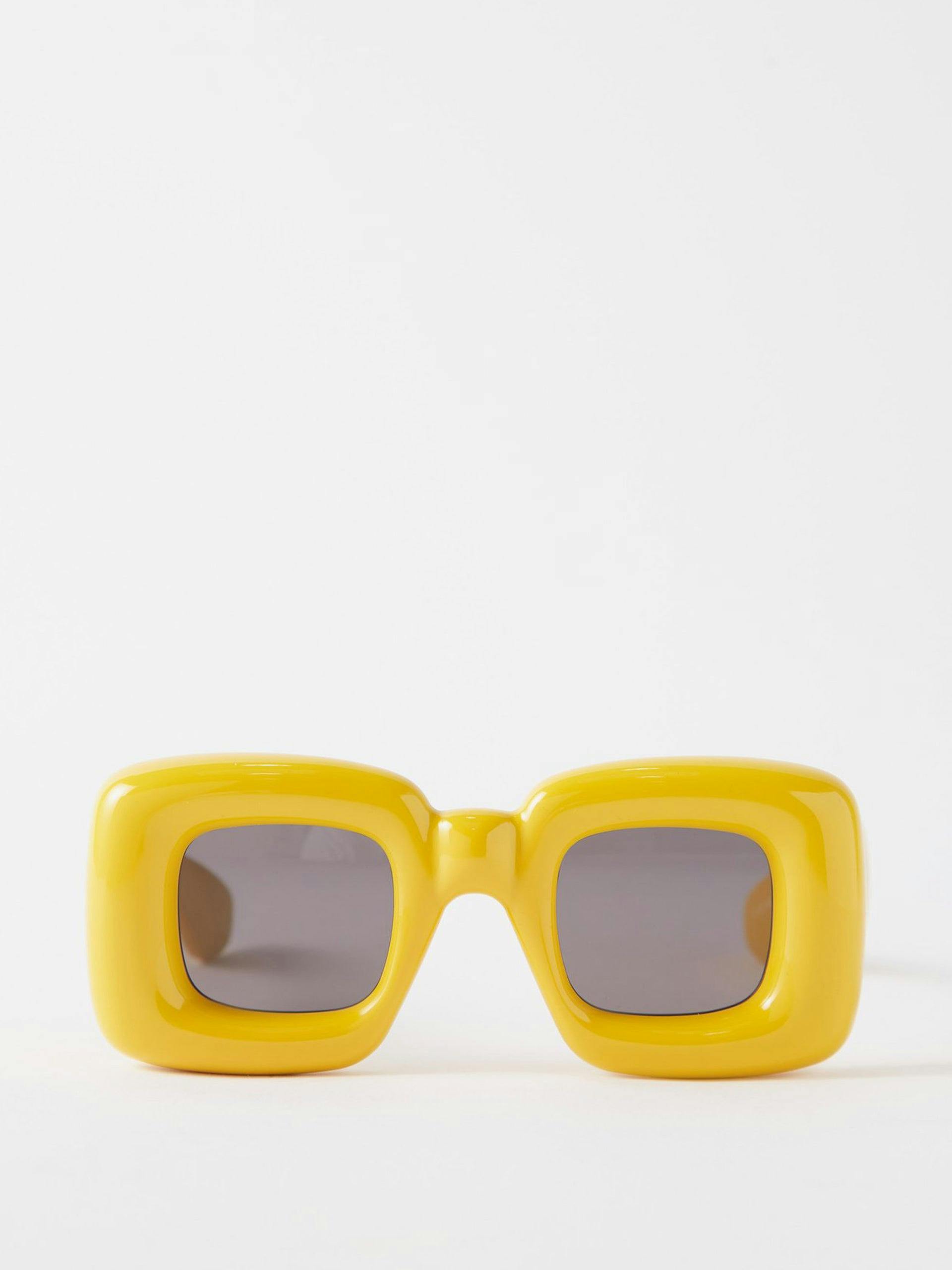 Yellow square Inflated sunglasses