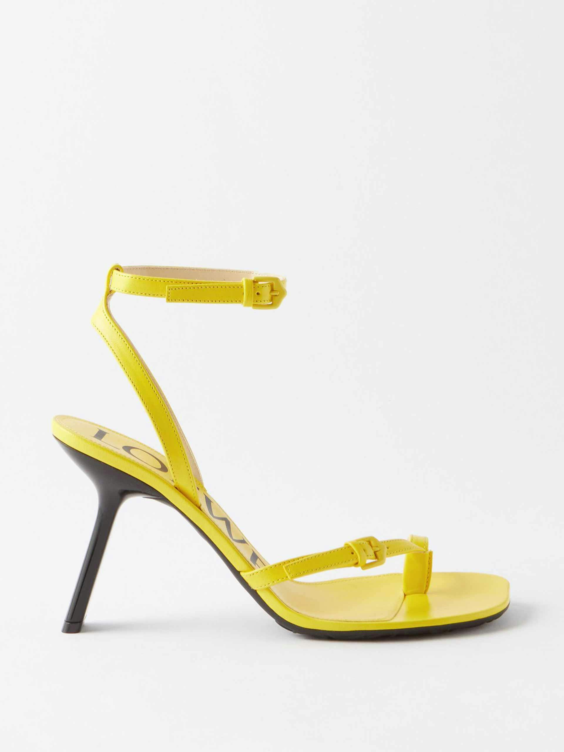 Yellow leather sandals