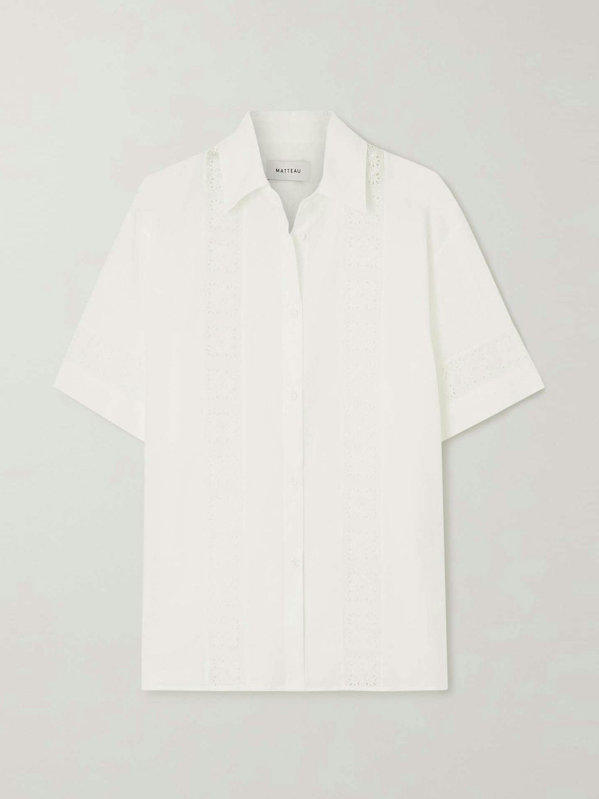 Broderie anglaise organic cotton shirt