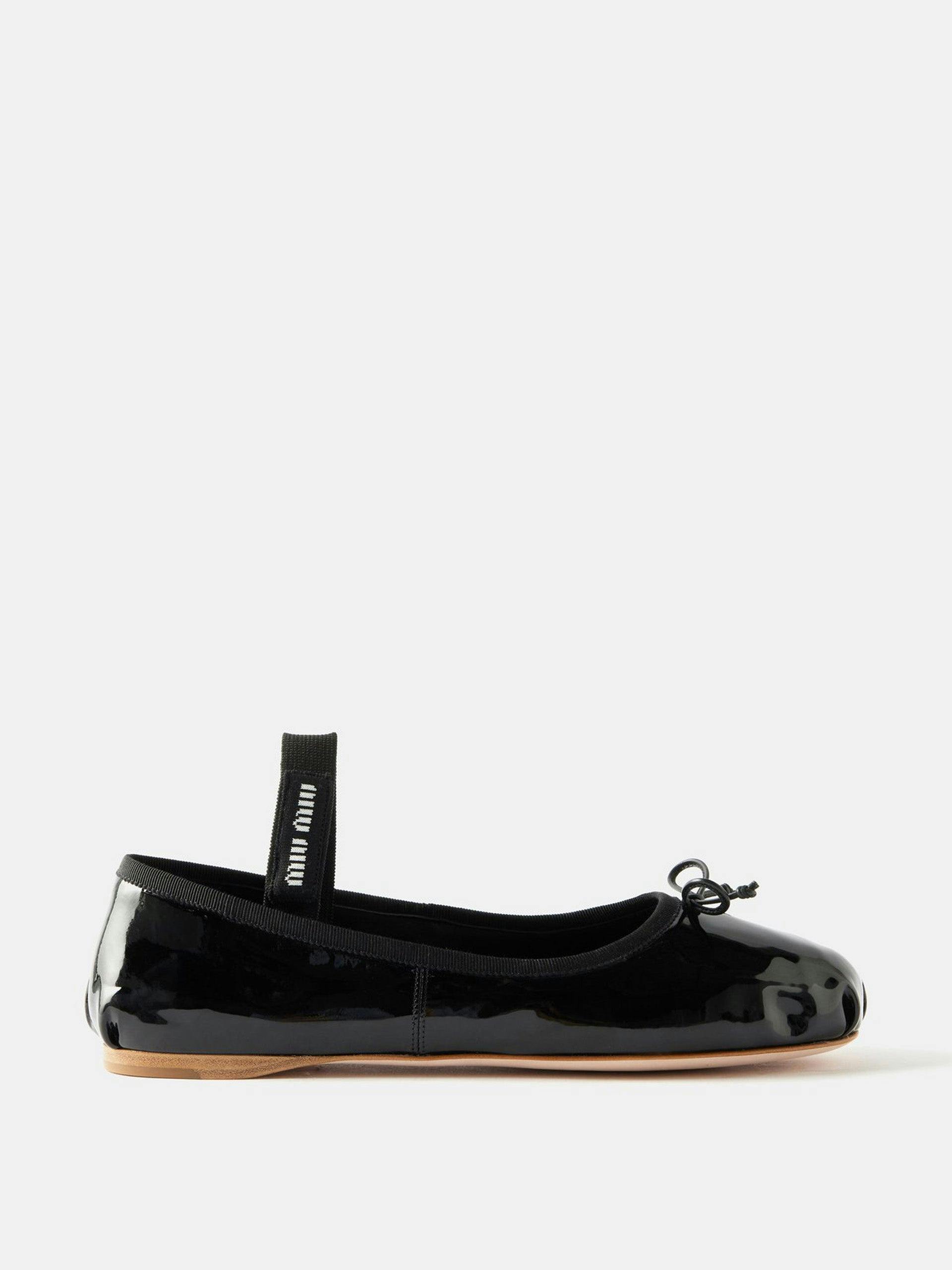 Patent-leather ballet flats