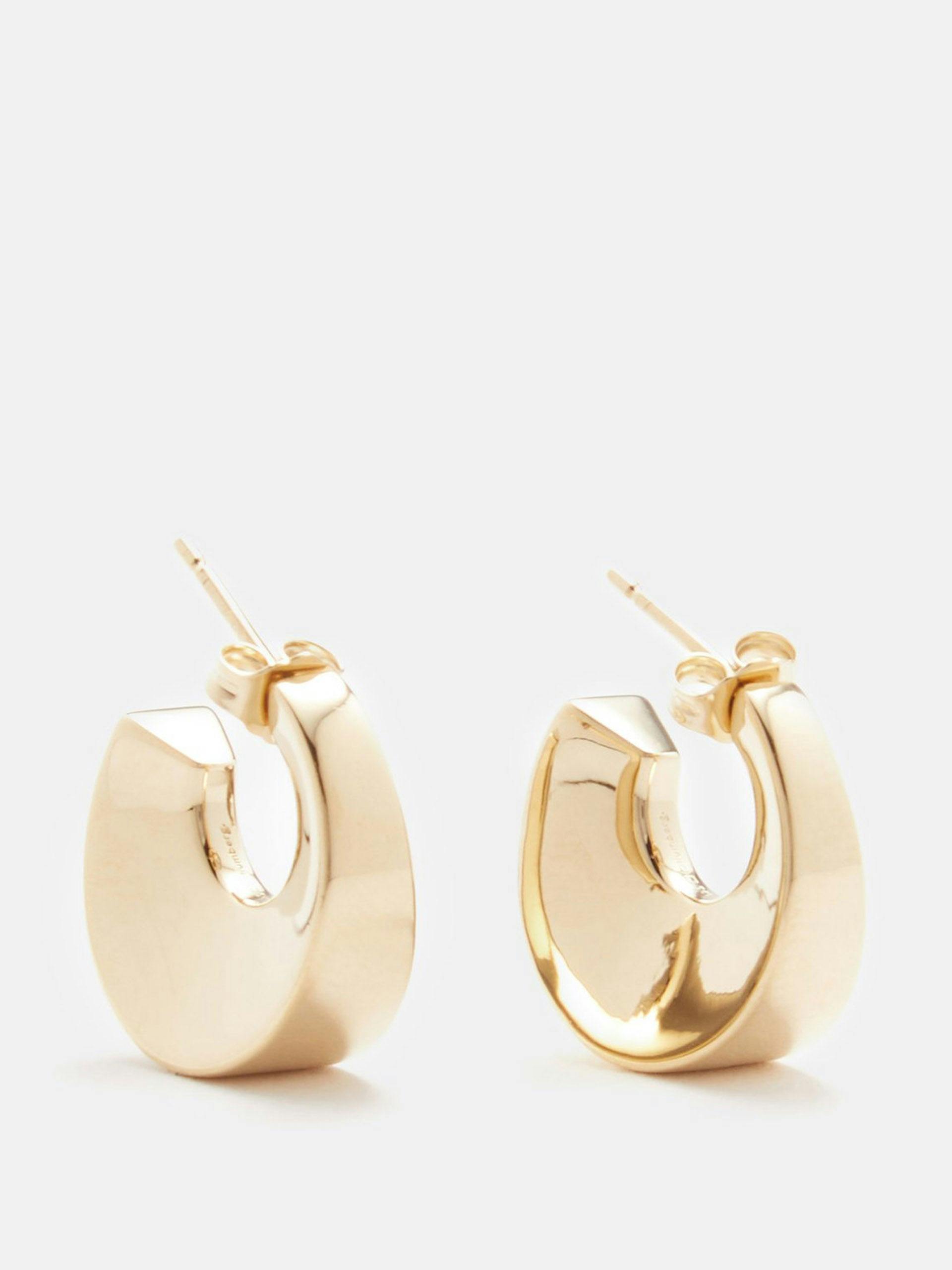 Delta 14kt gold-vermeil hoop earrings