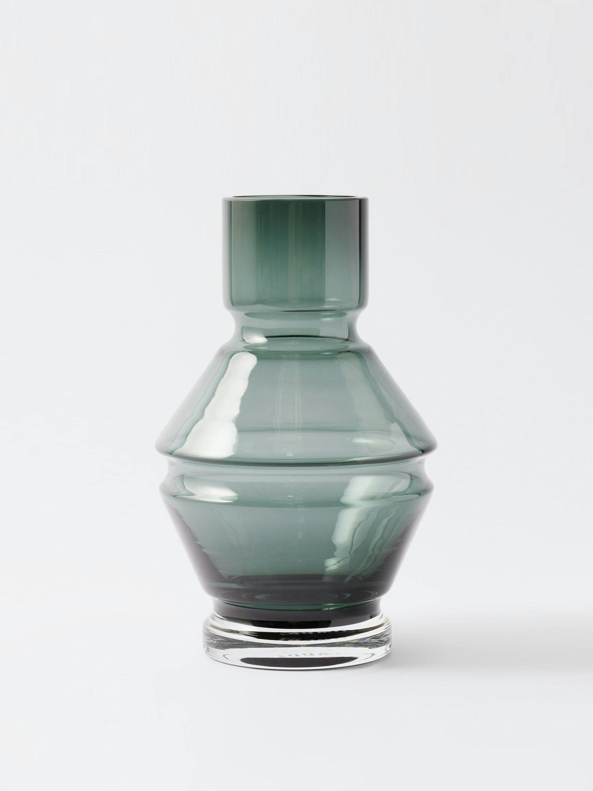 Grey large glass vase