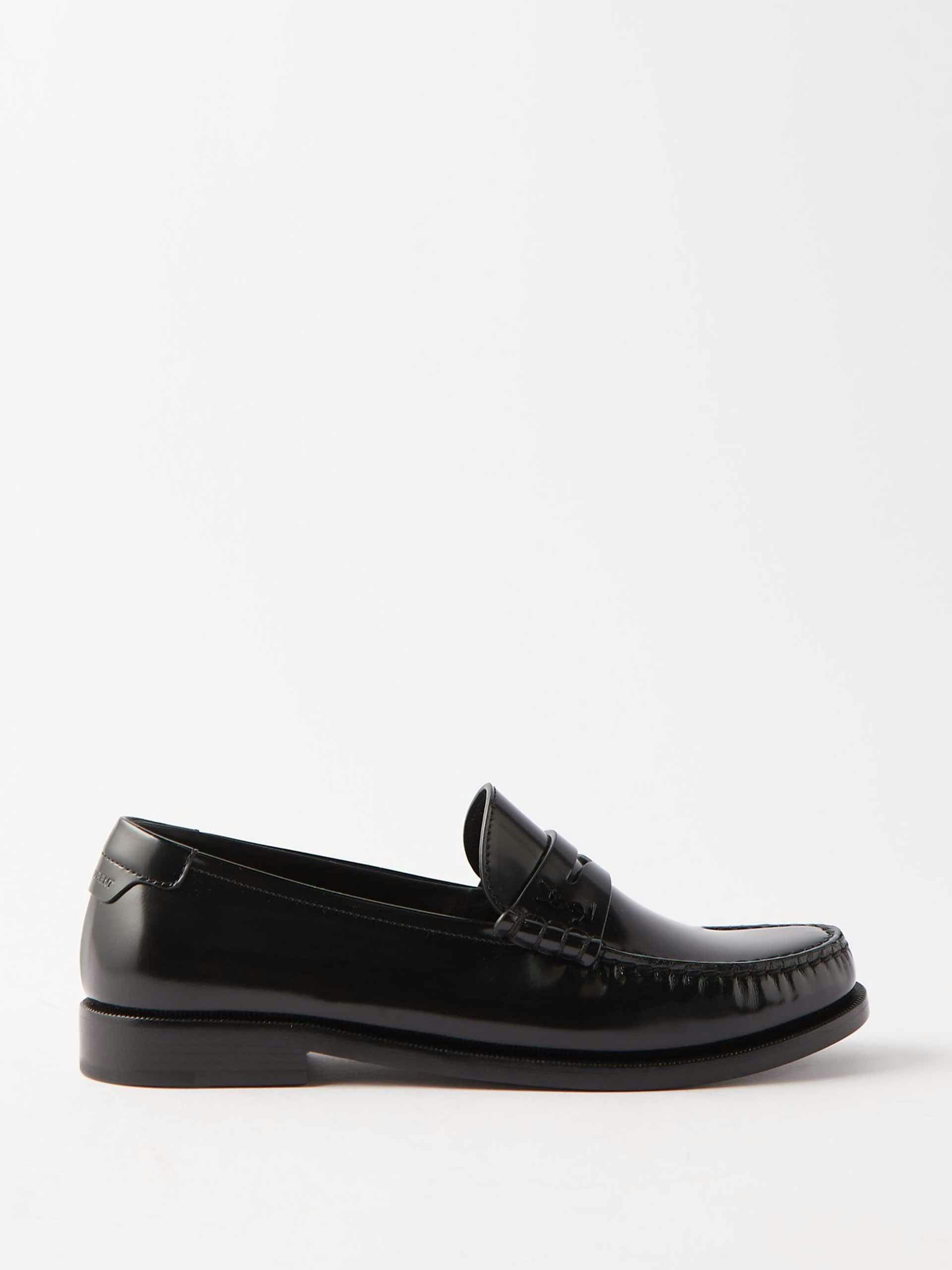 Black penny loafers