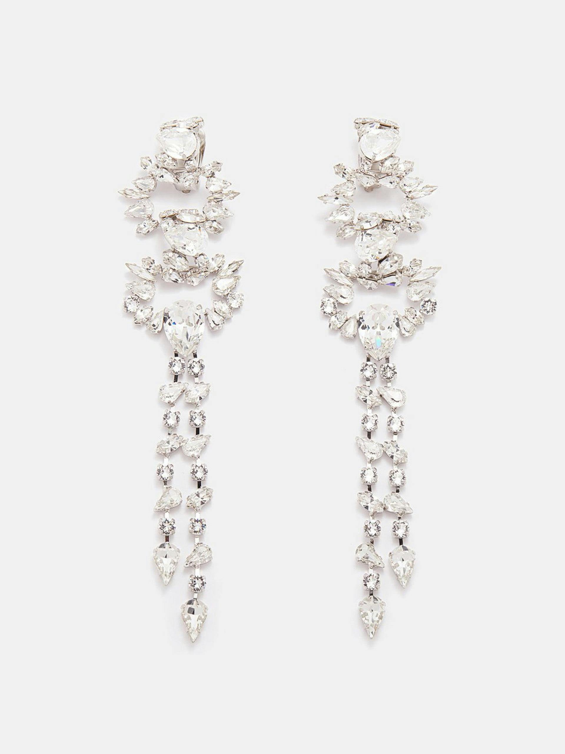 Crystal clip earrings