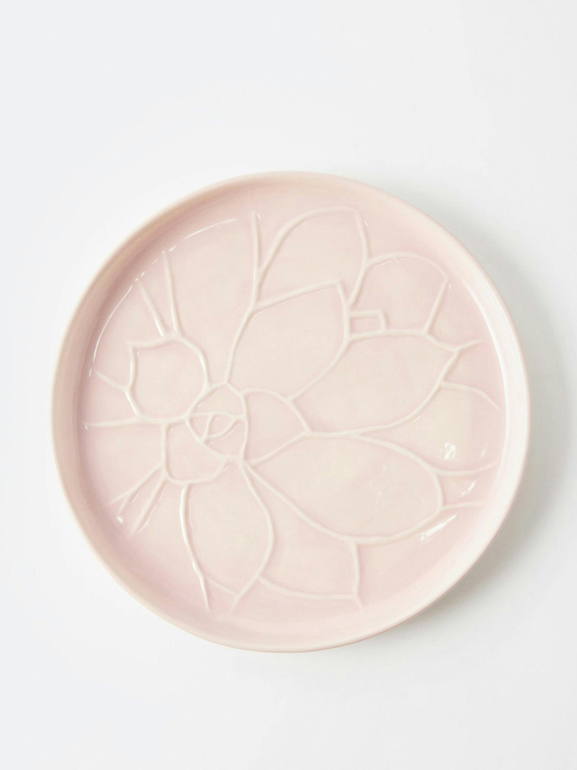 Lotus ceramic serving plate