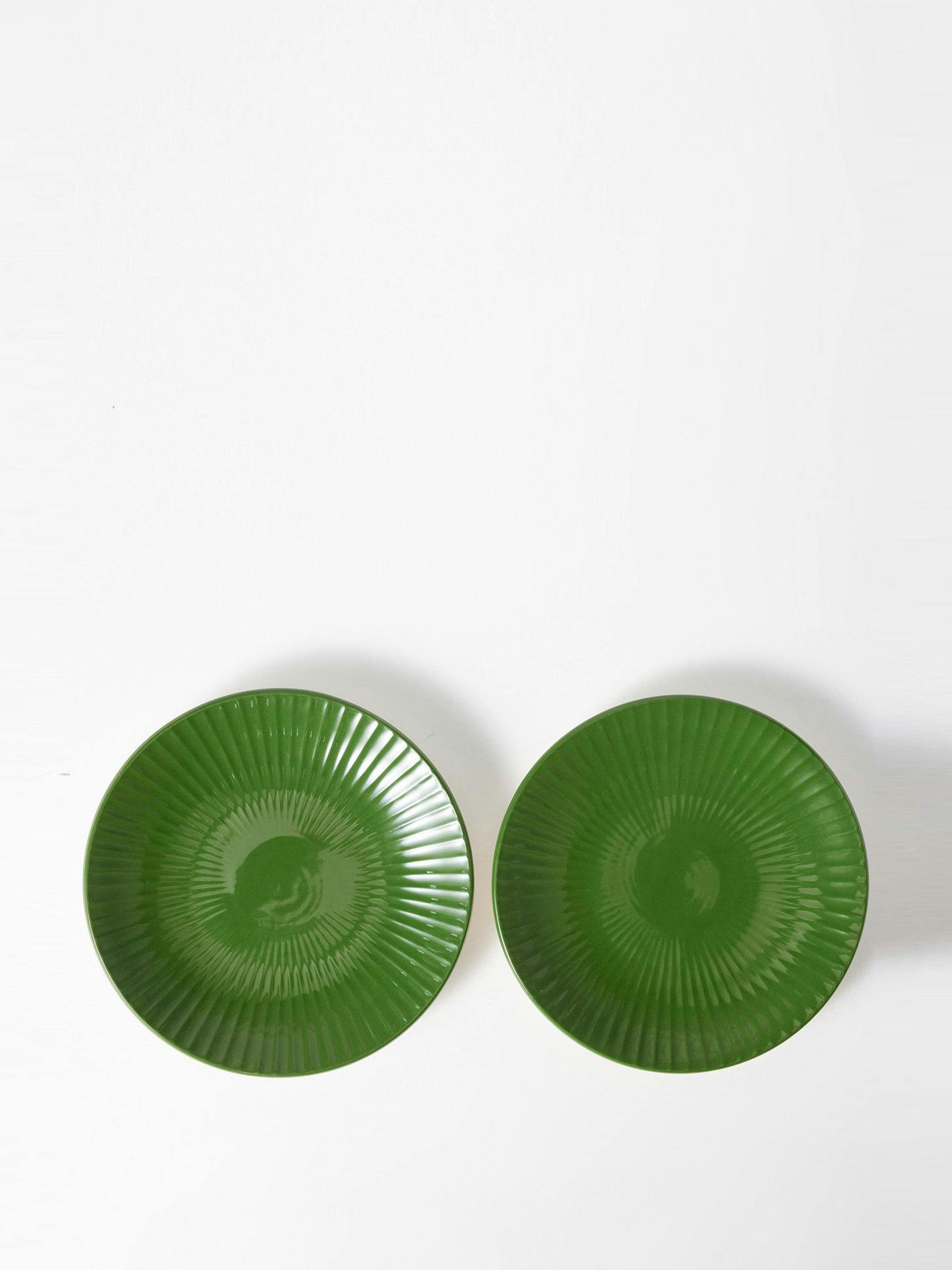 Lines ceramic dessert plates (set of 2)