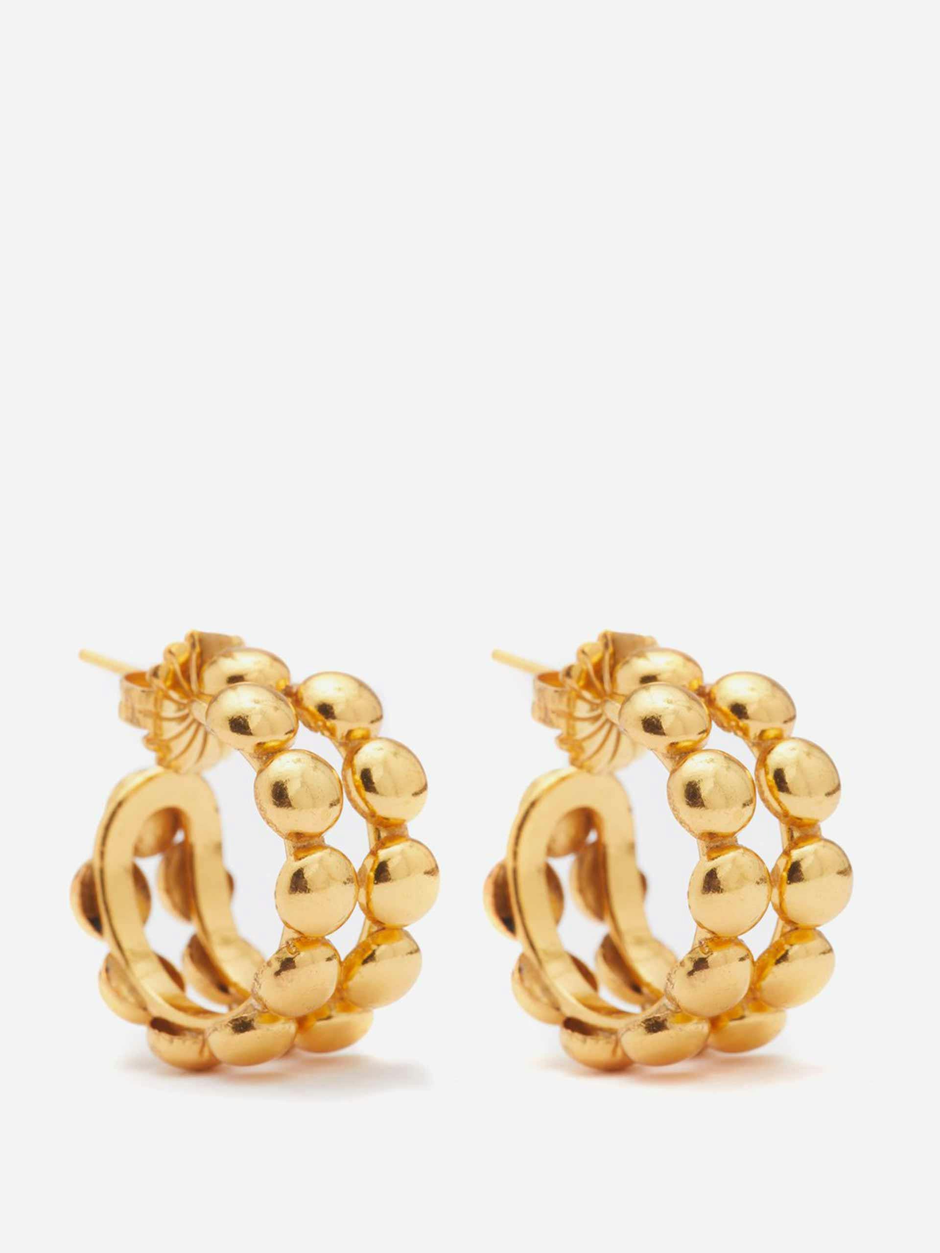 Gold stud-embellished earrings