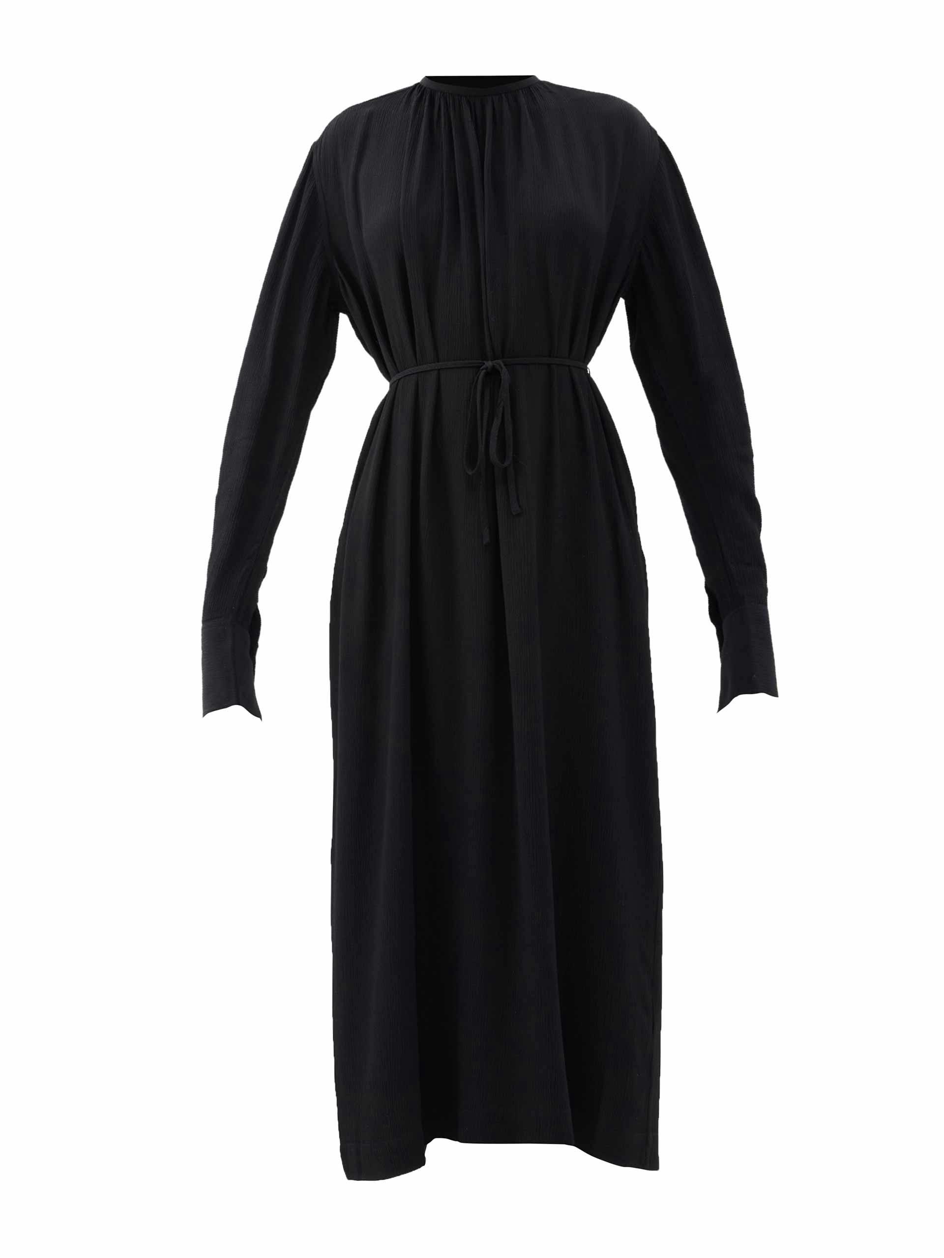 Black crepe dress