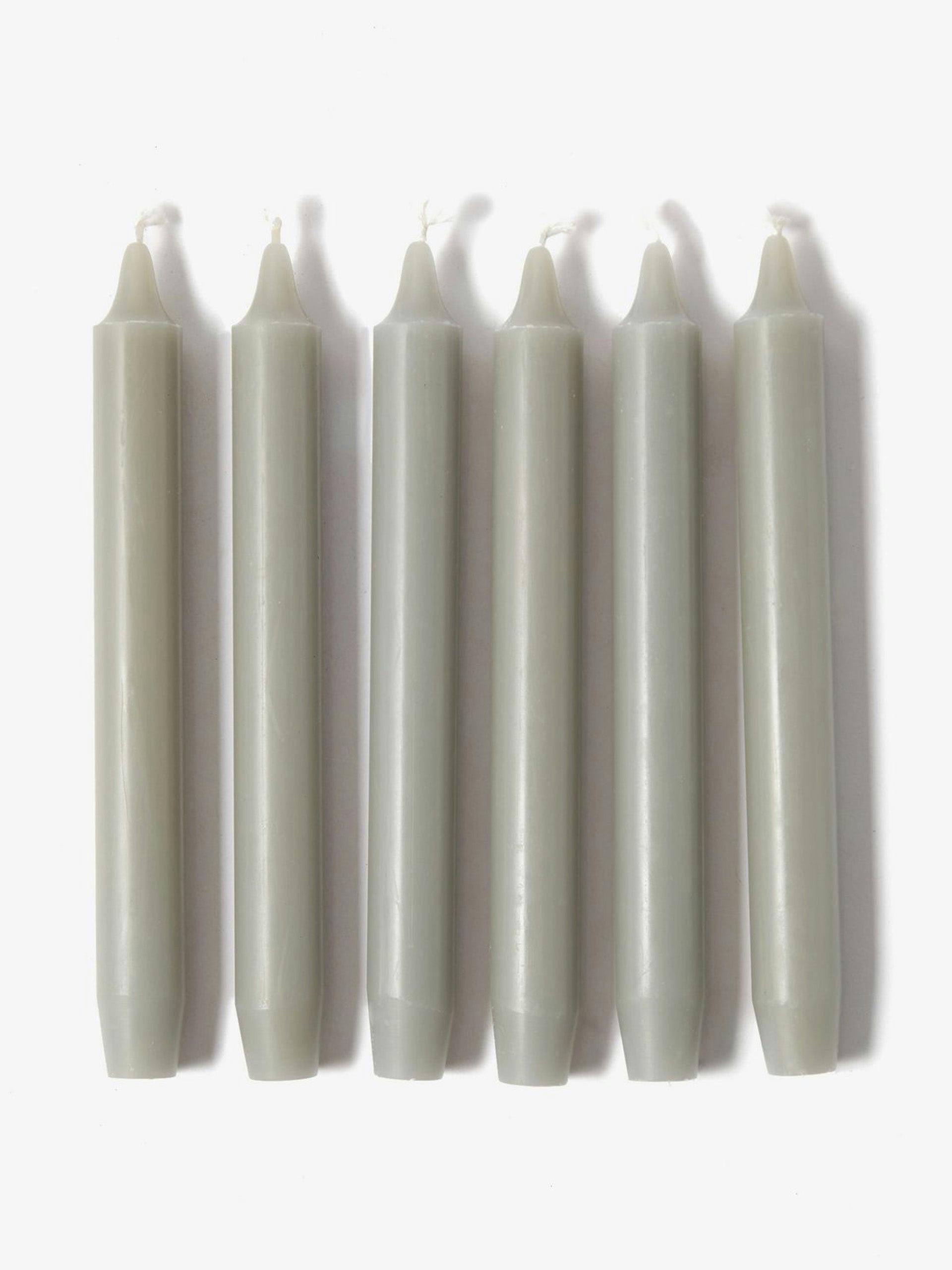 Madeleine tapered grey candles (set of 6)