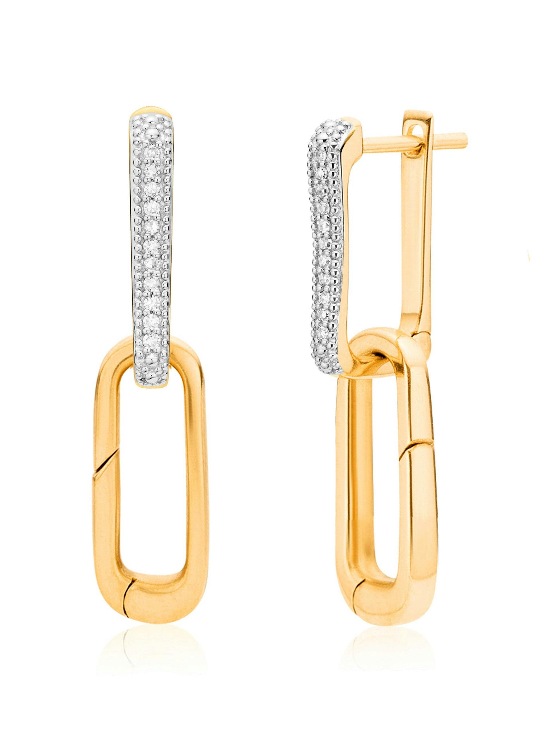 Alta capture charm diamond earrings