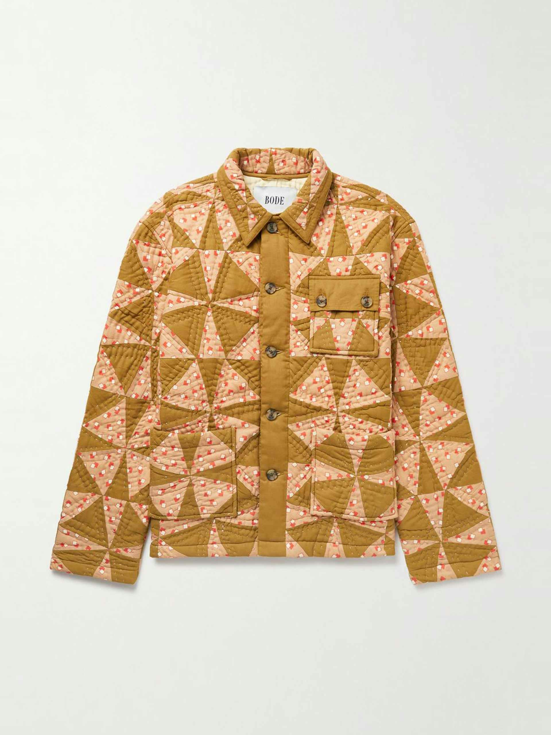 Kaleidoscope quilted printed cotton jacket