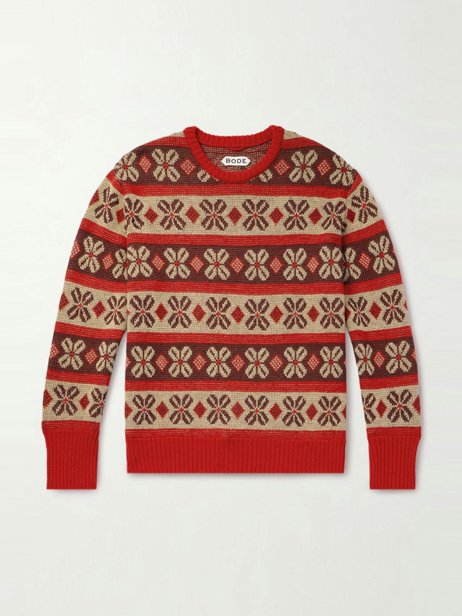 Begonia wool-jacquard sweater
