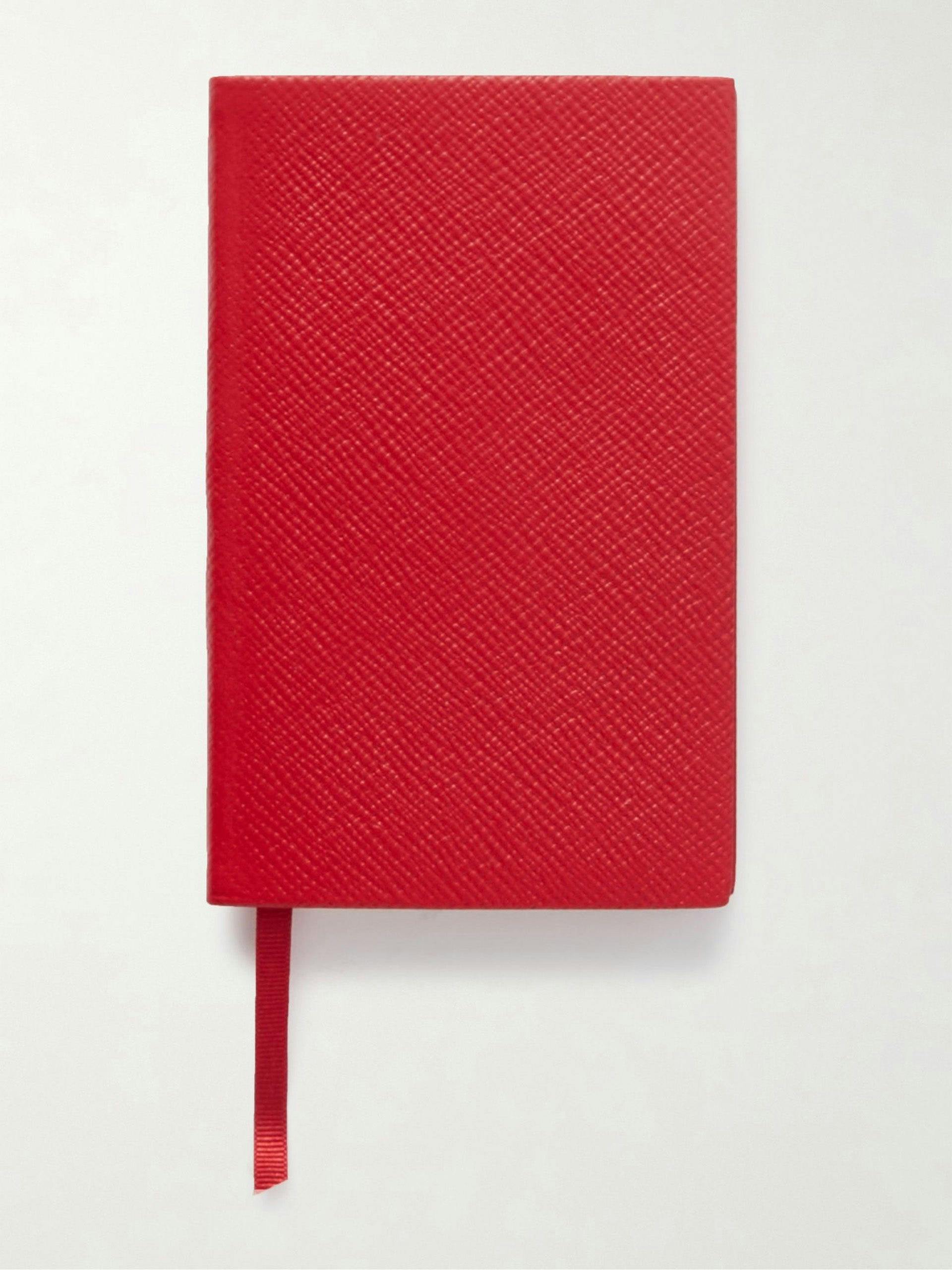 Panama cross-grain leather notebook
