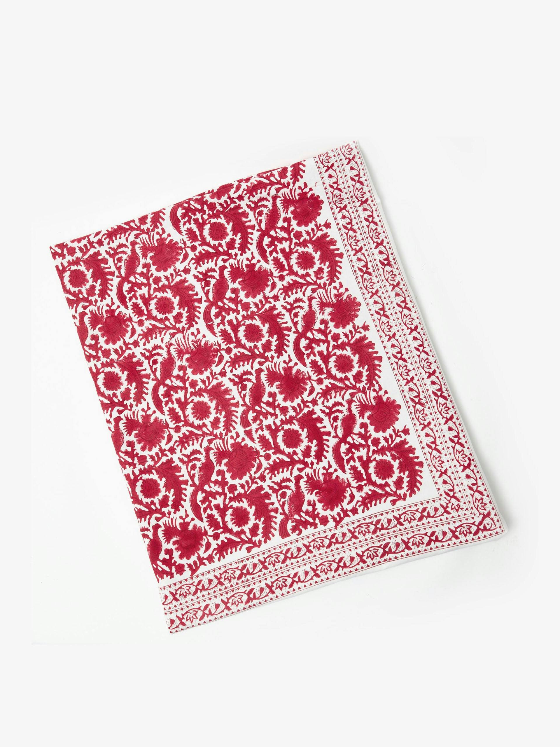 Cranberry pheasant tablecloth