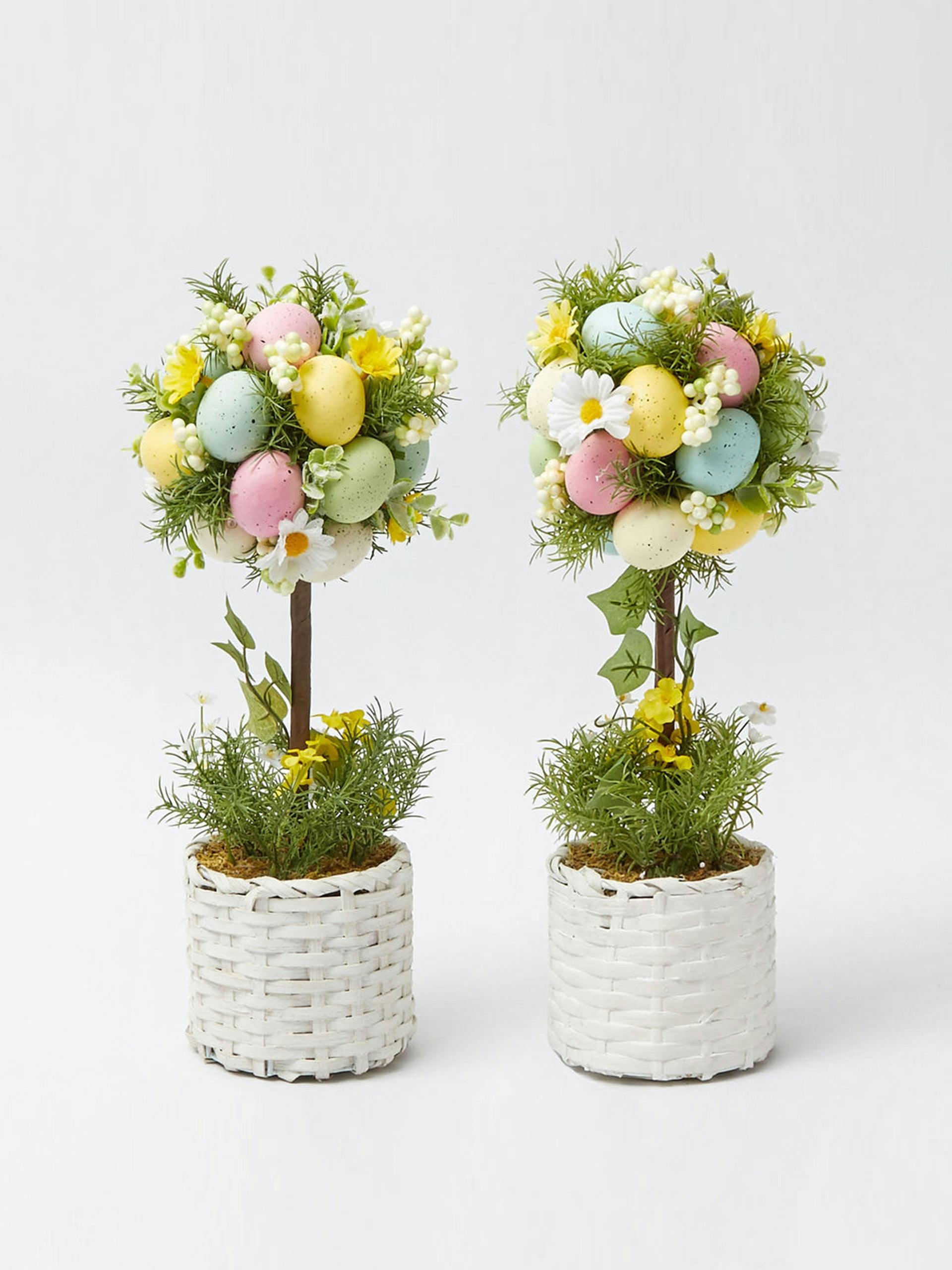 Potted easter egg tree (set of 2)