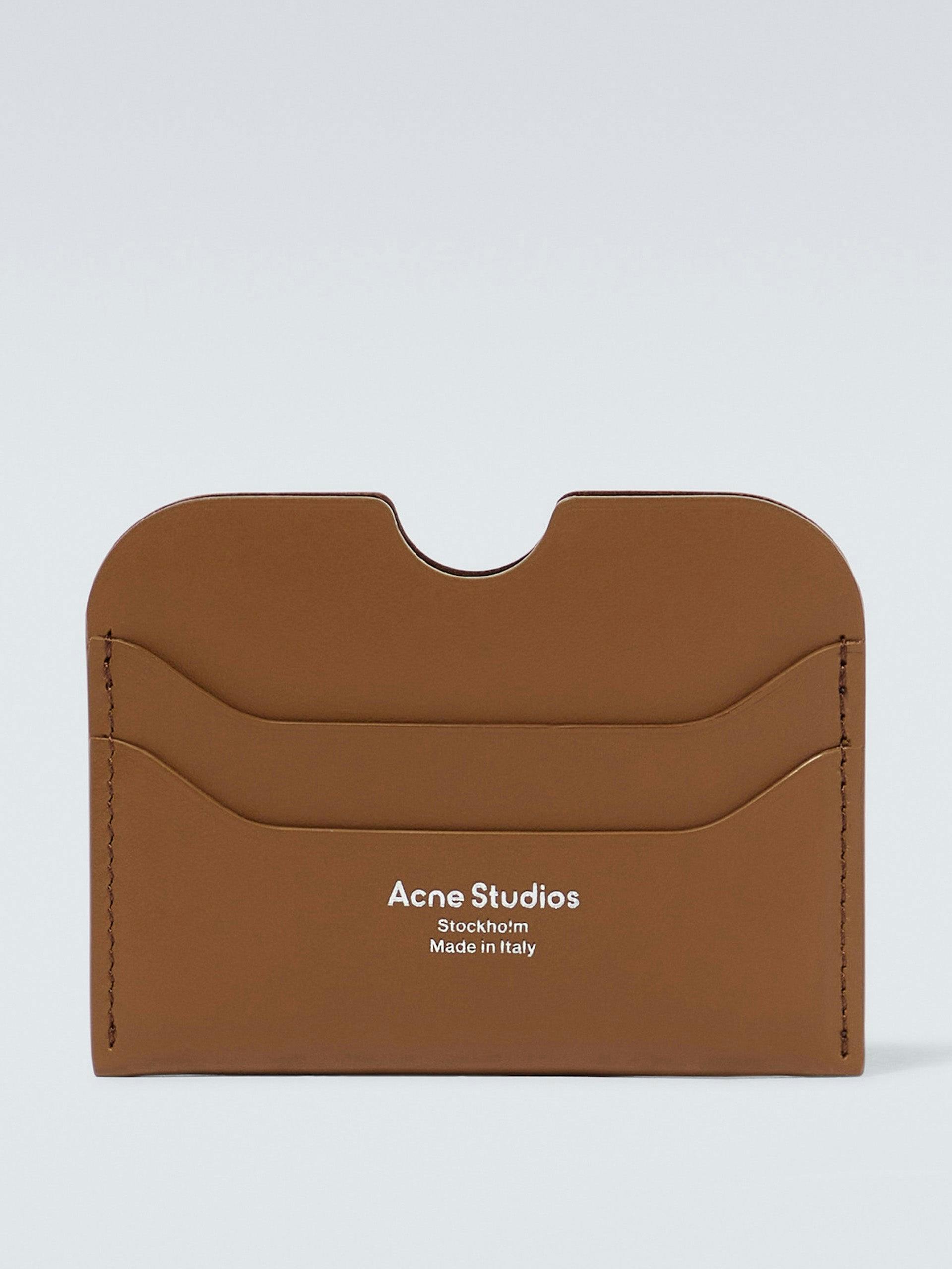 Brown leather card holder