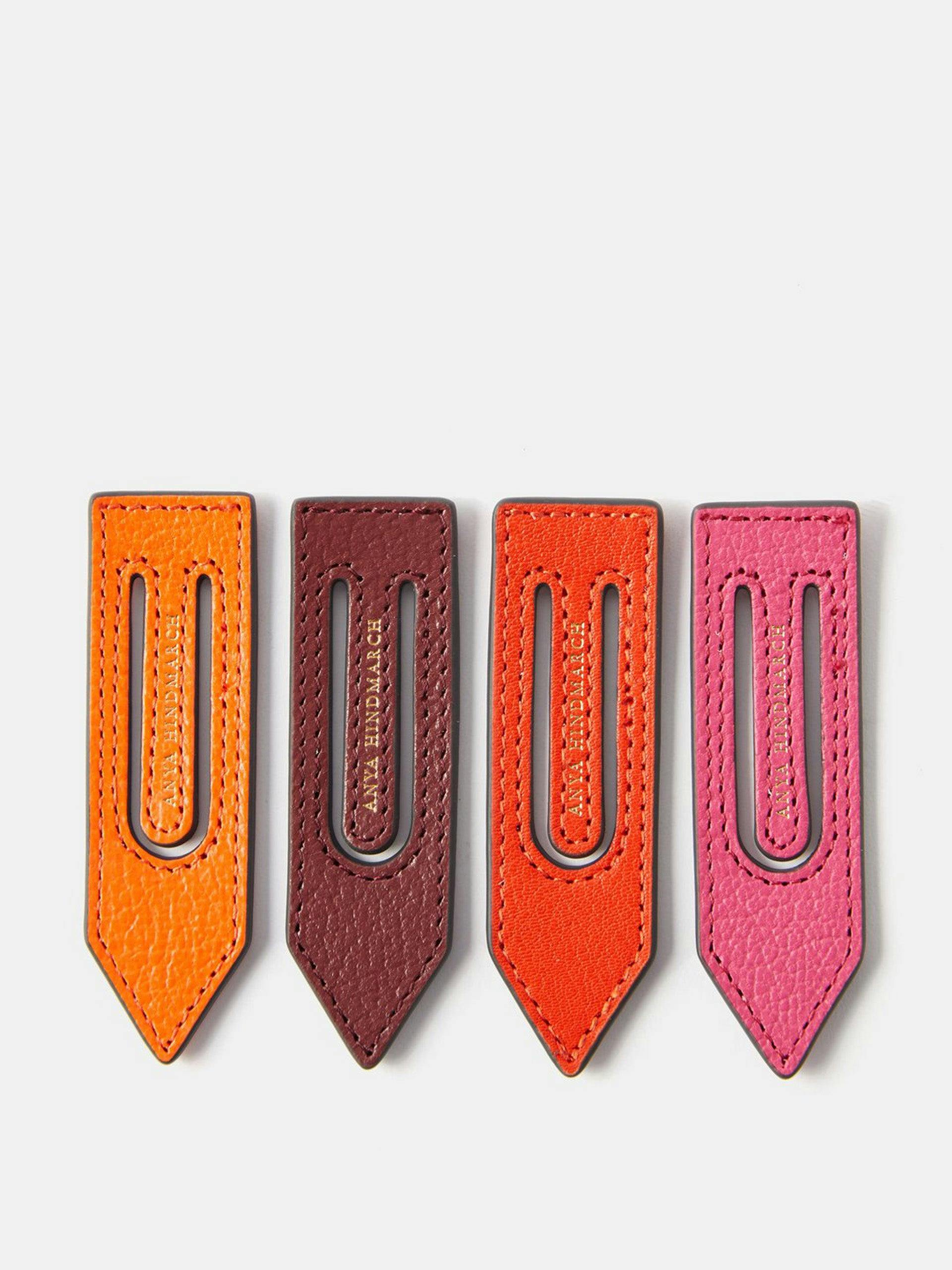 Leather bookmarks (set of 4)