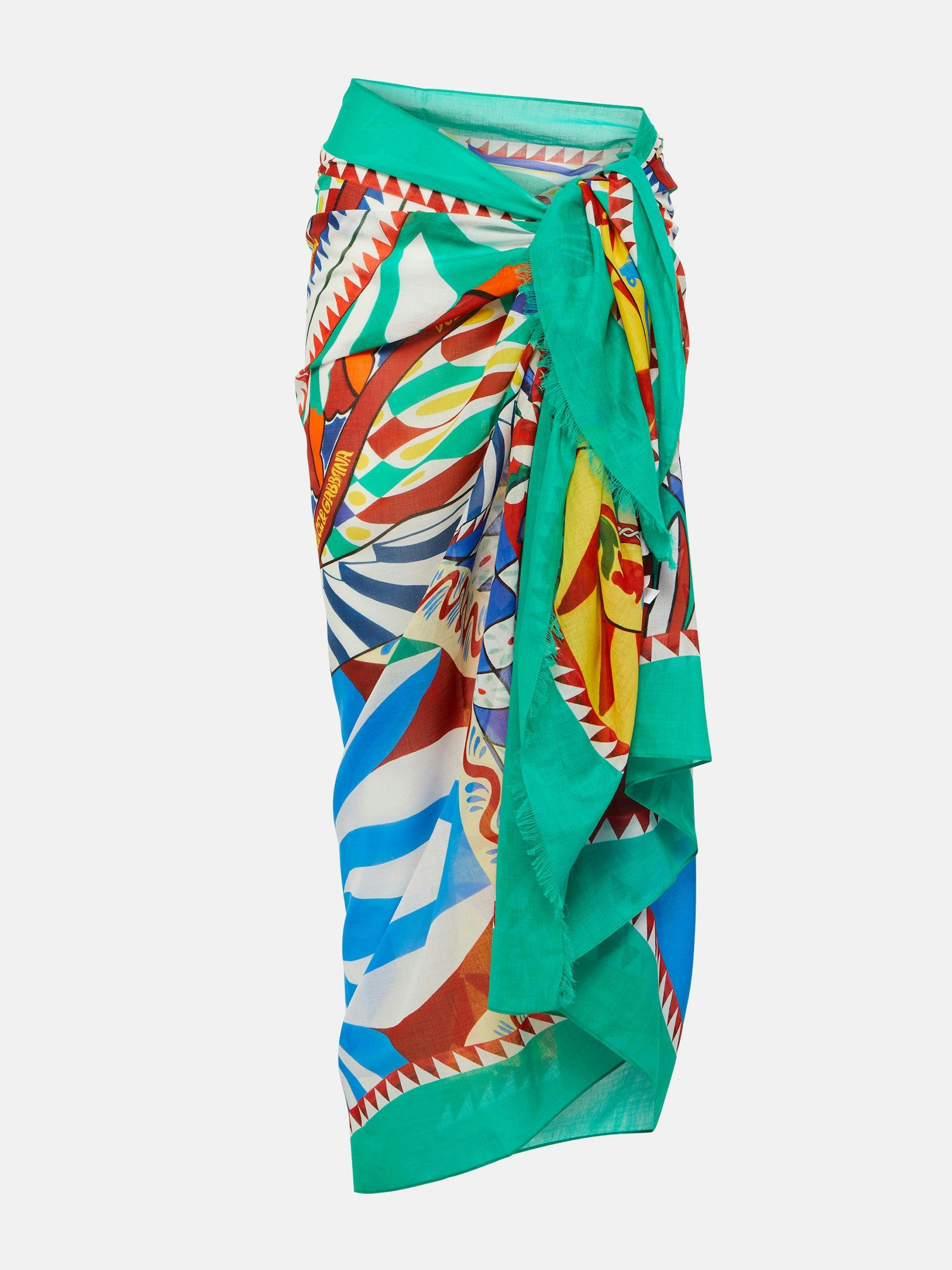 Turquoise printed sarong